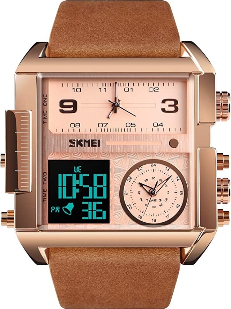 Hodinky SKMEI Henry-Hnedá/Zlato Ružová KP23780