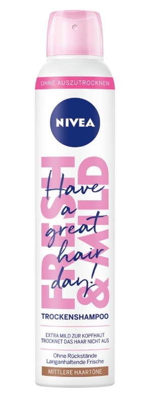 NIVEA 4396497000 NIVEA FRESH & MILD Mittlere Haartöne Trockenshampoo  200,0 ml