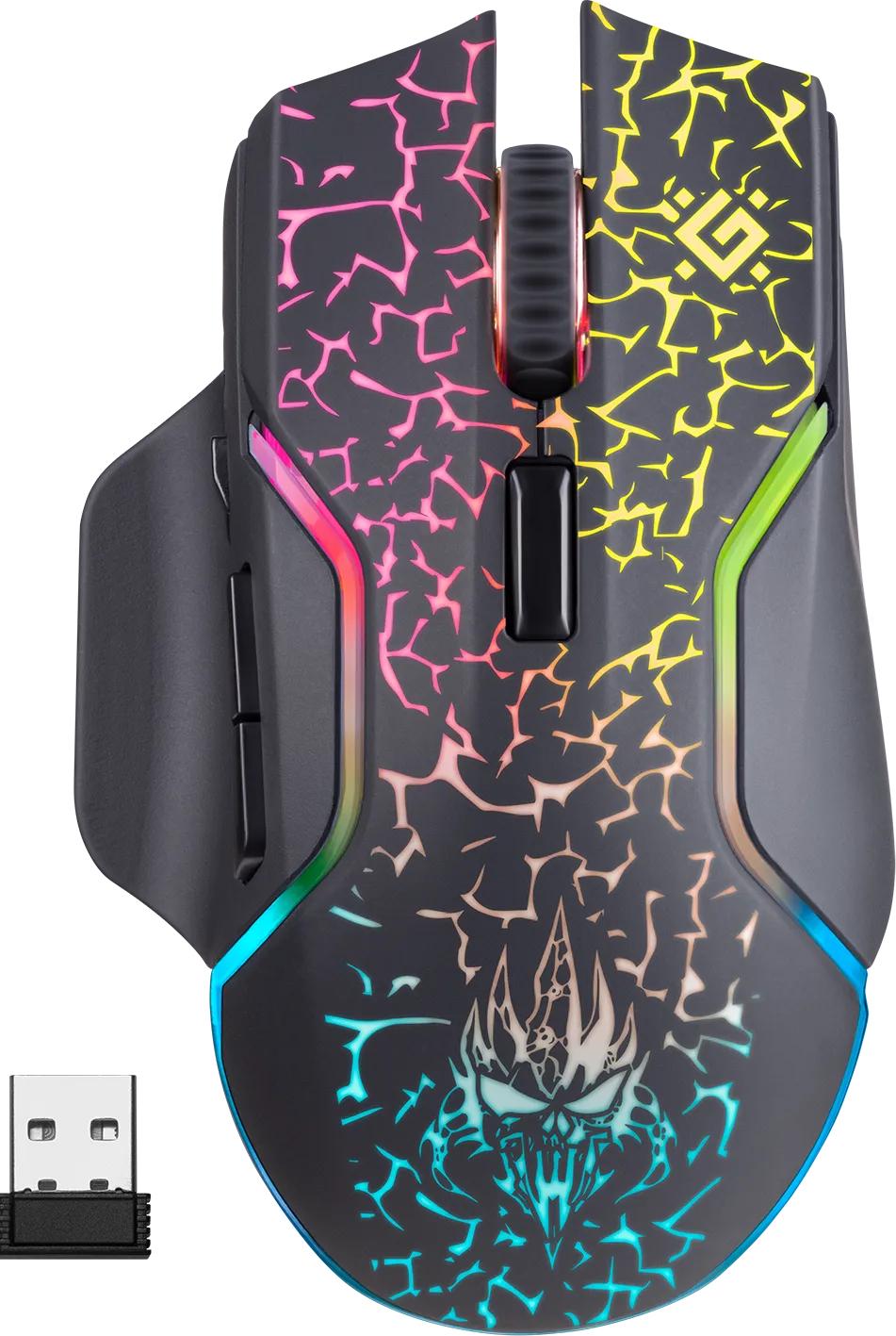 MAUS DEFENDER GM-067 ONESHOT-OPTIK RF RGB 3200 dpi 7P 52067