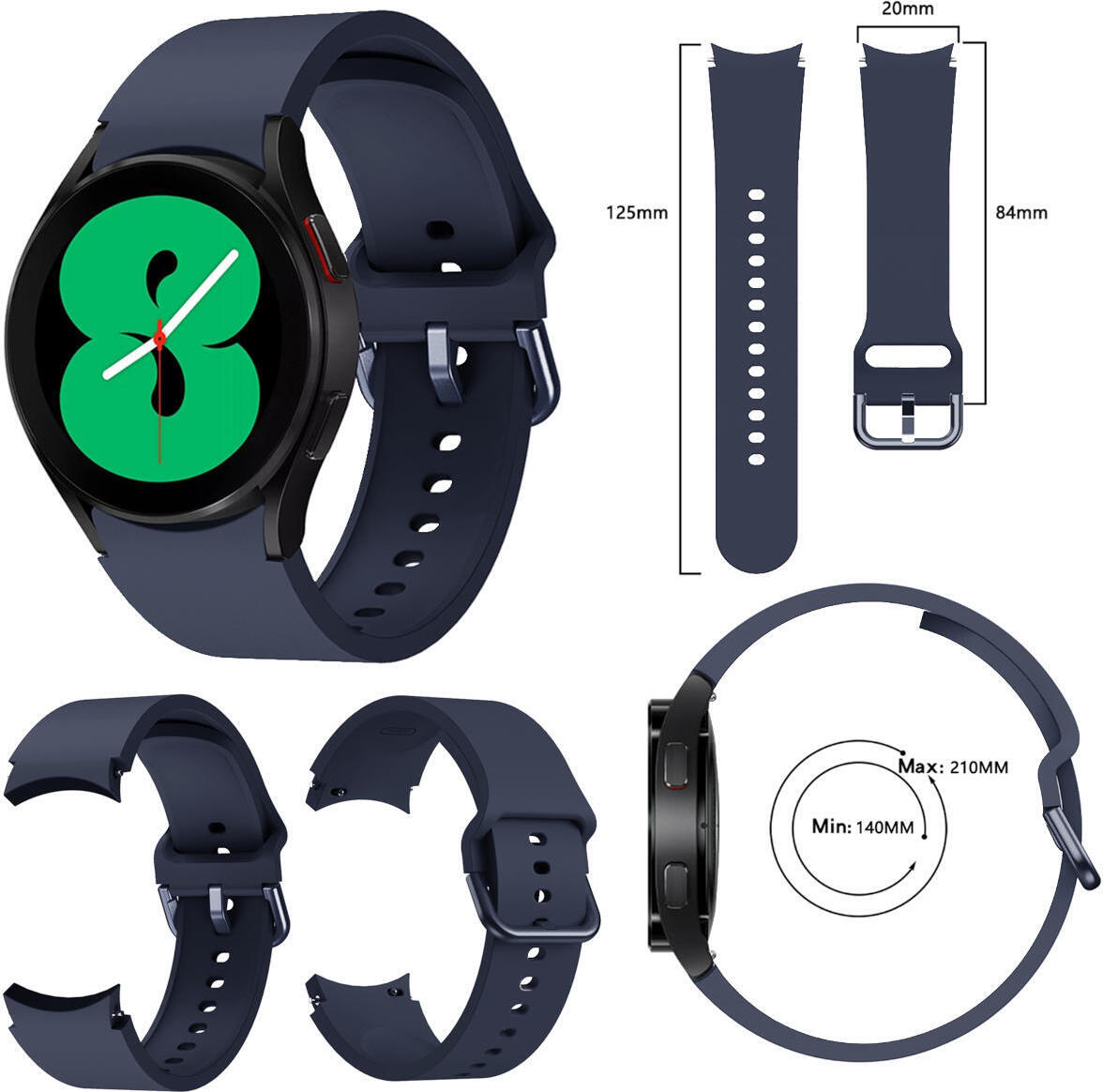 Pre Samsung Galaxy Watch FE 6 5 4 Normal Pro Classic Plastový remienok
