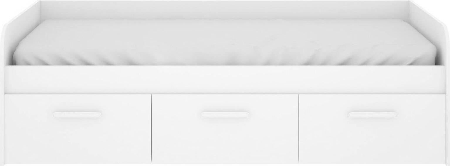 Dmora Kinderbett Adamello Weiß, Stauraum, Einzelbett