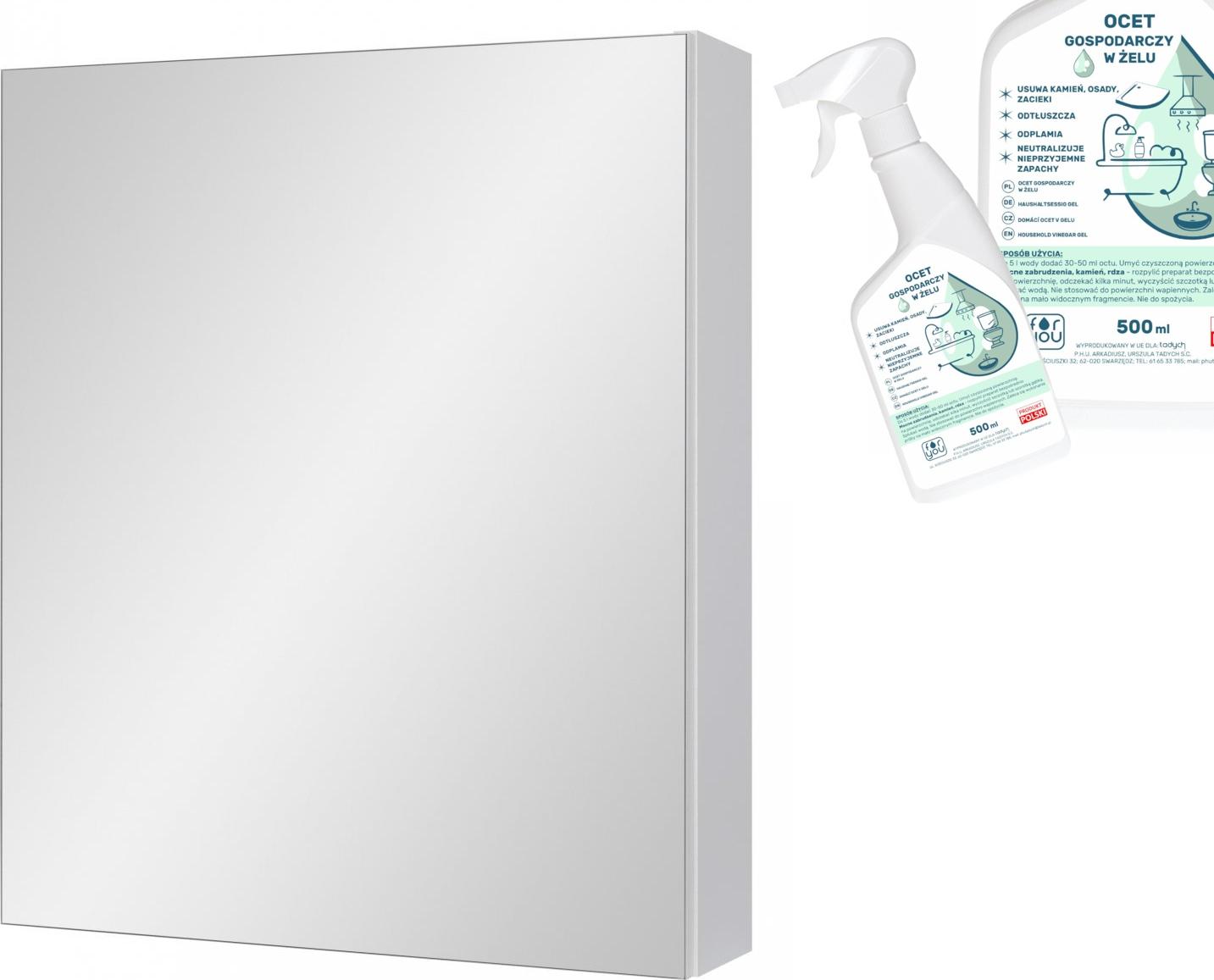 ASTOR Spiegelschrank 50 cm IDA AM-MSL-503-07 Haushalts-Essiggel gratis