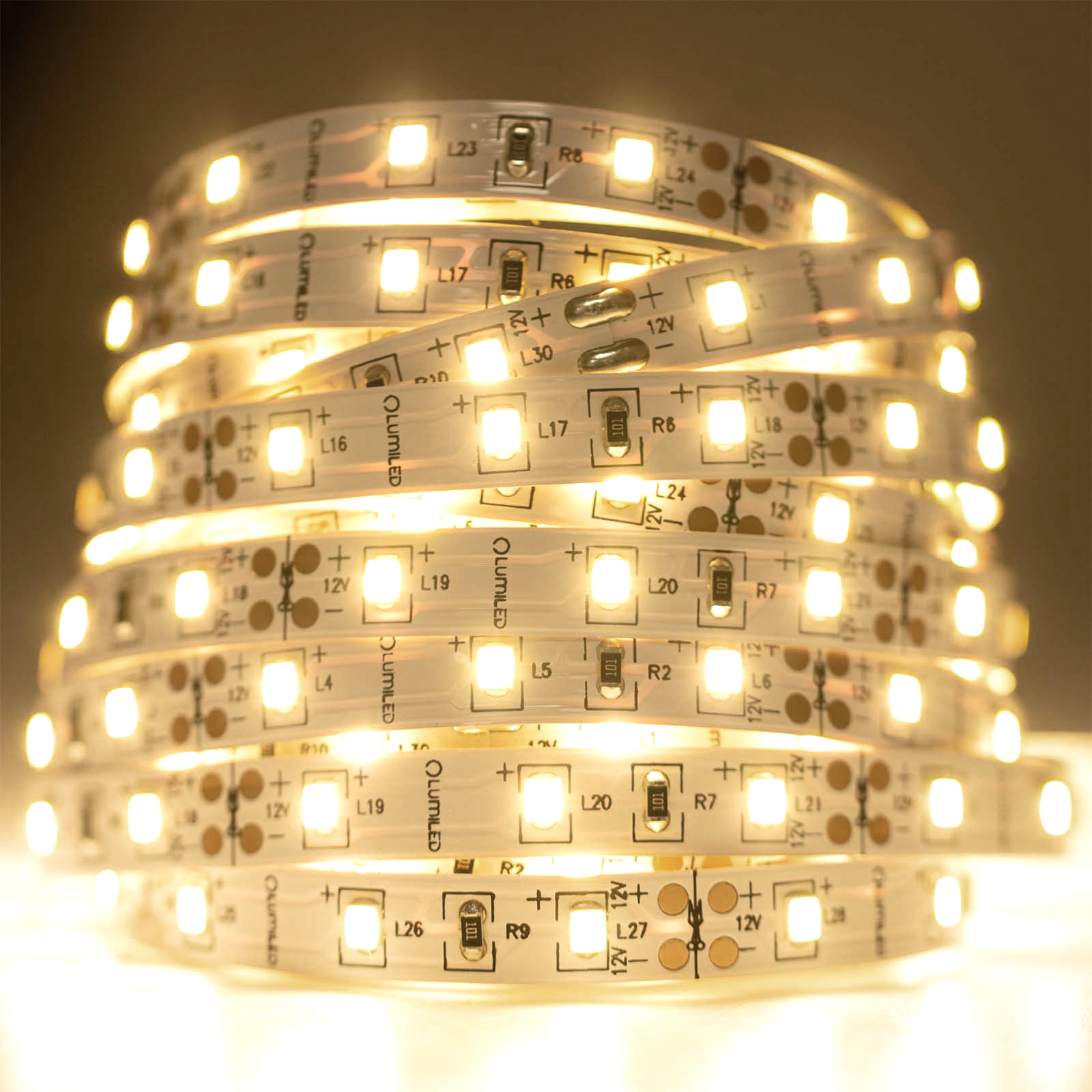 LED Streifen 5m 300x 3528 LEDs gelb IP20   - LED Lampen und  Beleuchtung