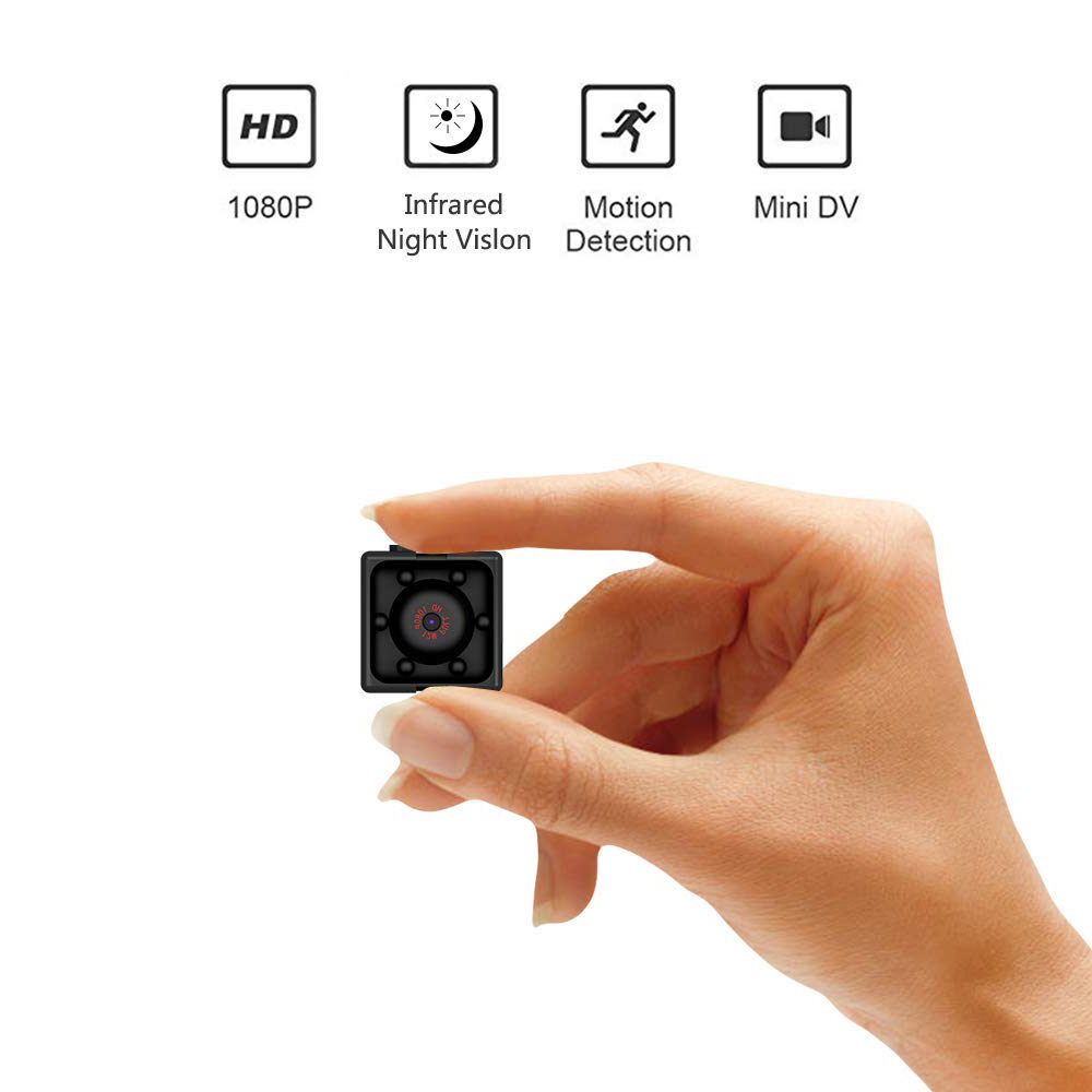 Mikro Nanny Cam mit Bewegungserkennung und Infrarot Nachtsicht Compact Sicherheit Kamera für Innen und Aussen Mini Kamera,NIYPS Full HD 1080P Tragbare Kleine Überwachungskamera