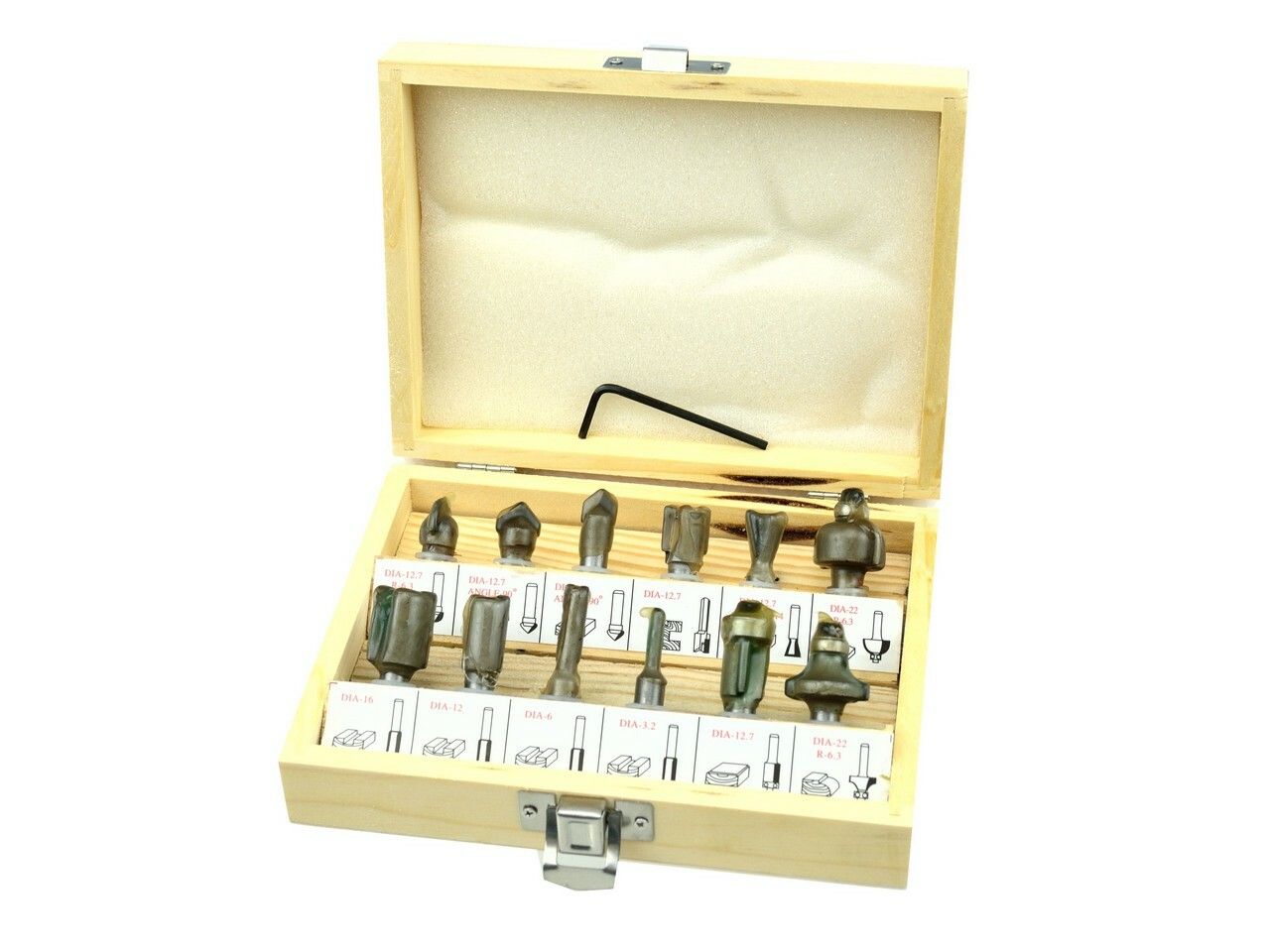 Frässtifte für Holz 12 Stück /8mm/ GEKO