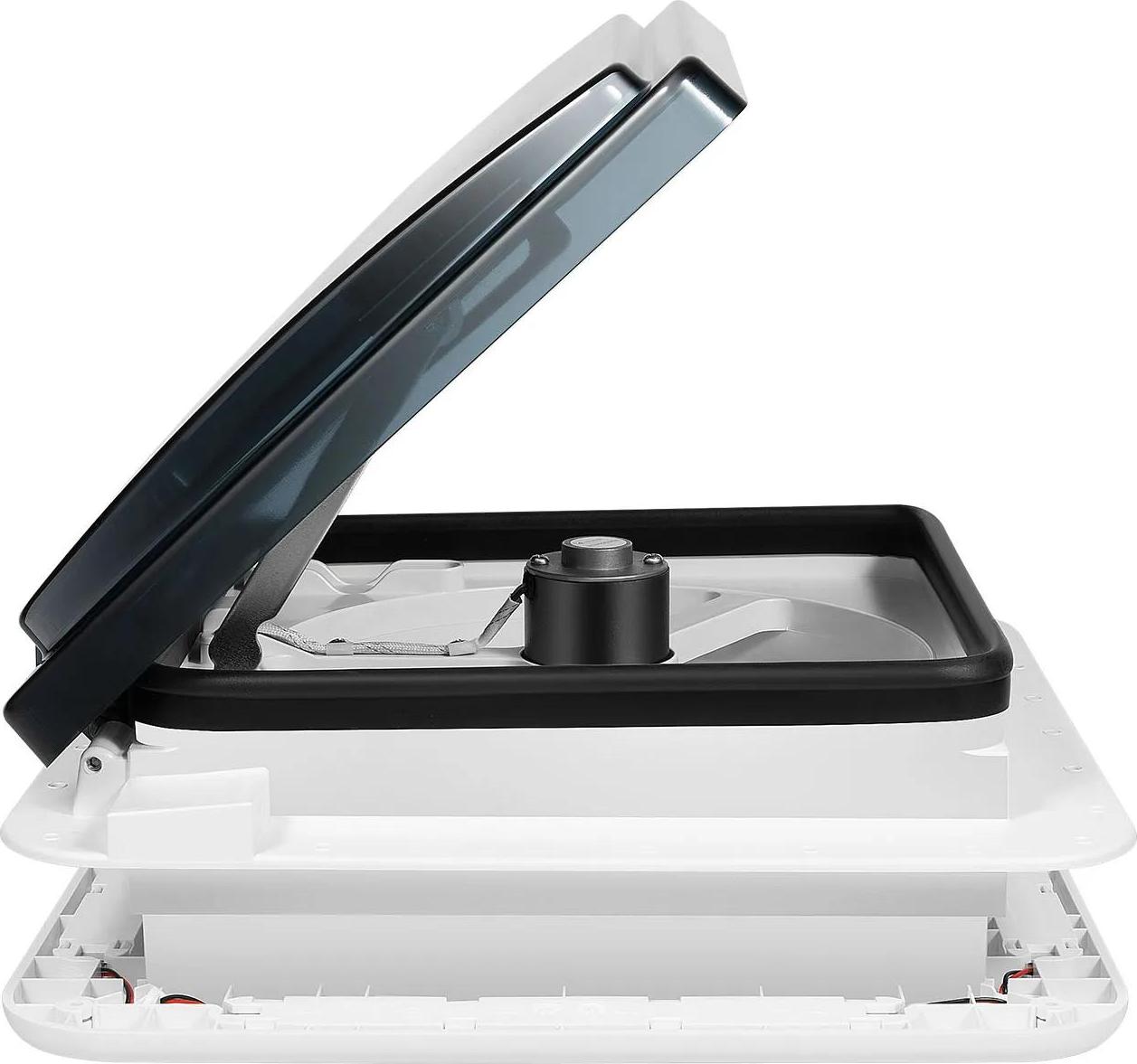 Ventilátor pre obytné vozidlá, svetlo LED, sieťka proti hmyzu, slonová kosť