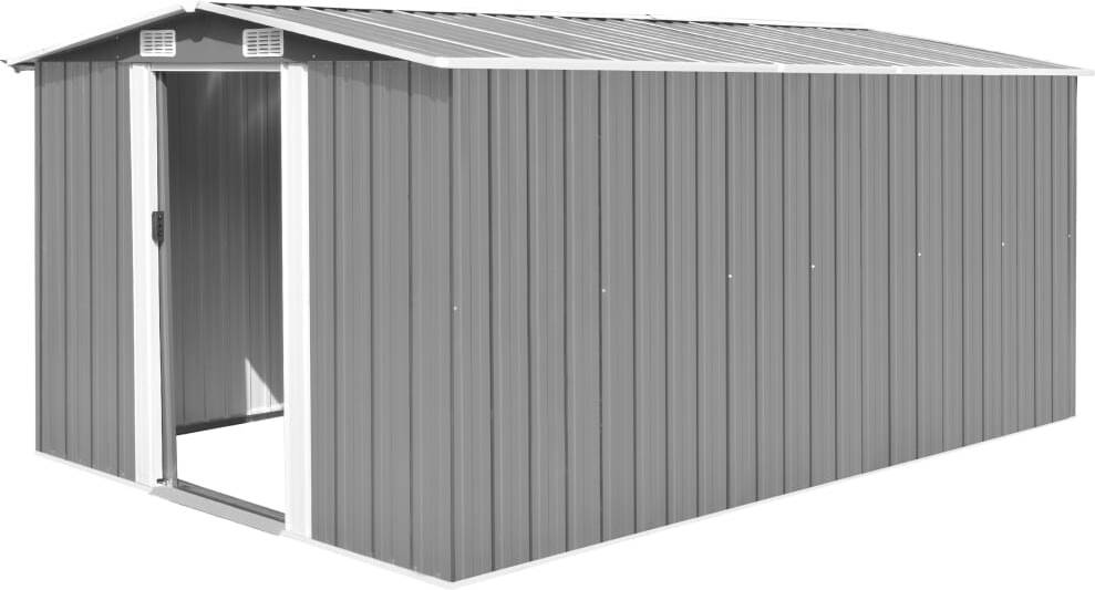 Maison Exclusive Záhradný domček 257 x 392 x 181 cm kovovo sivý