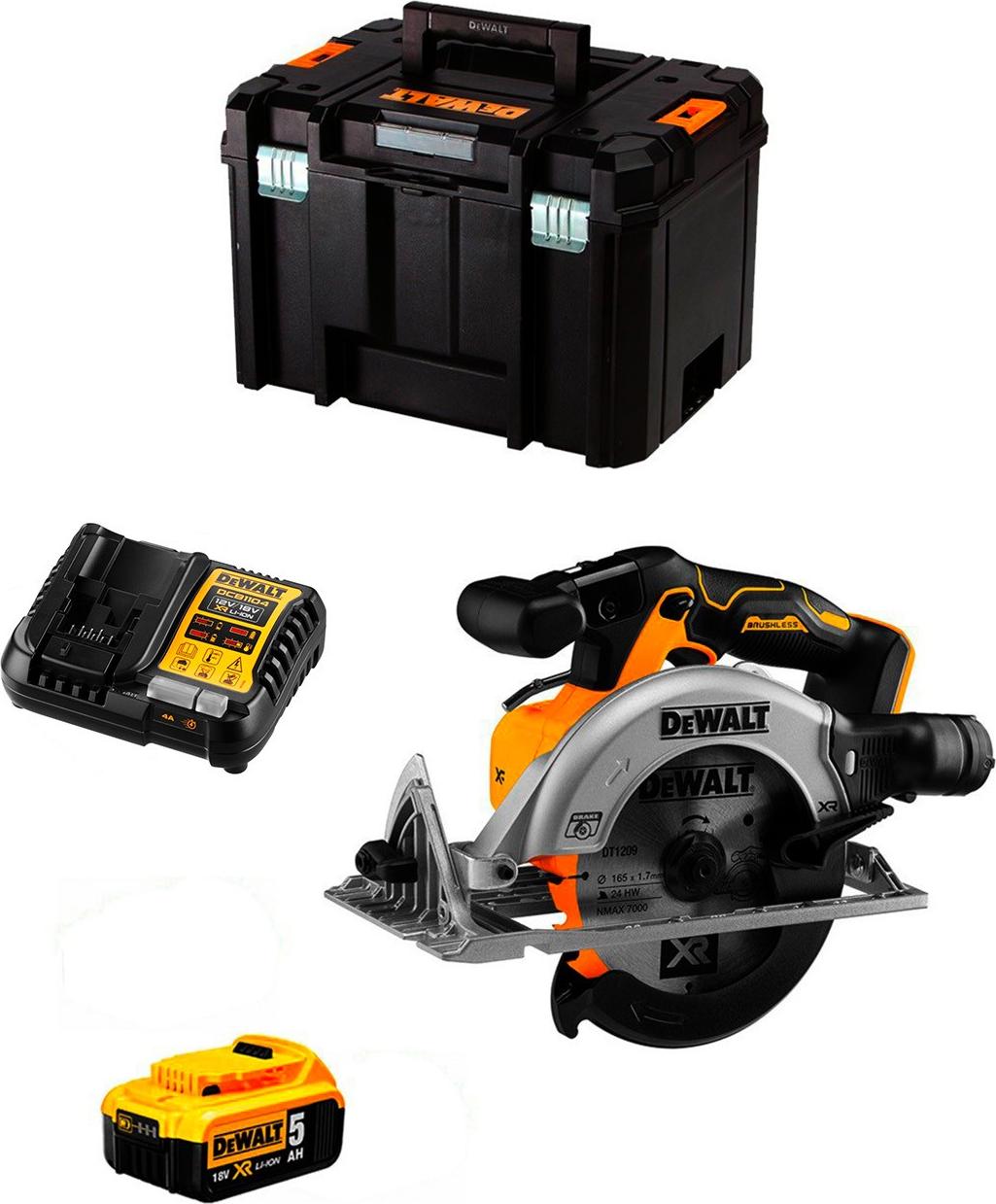 Handkreissäge DeWALT DCS565P1T (1 x 5,0 Ah + DCB1104 + TSTAK VI)