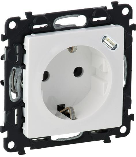 Legrand Valena Life Steckdose mit erh. Berhrungsschutz USB-C Stecker Ultrawei 753135