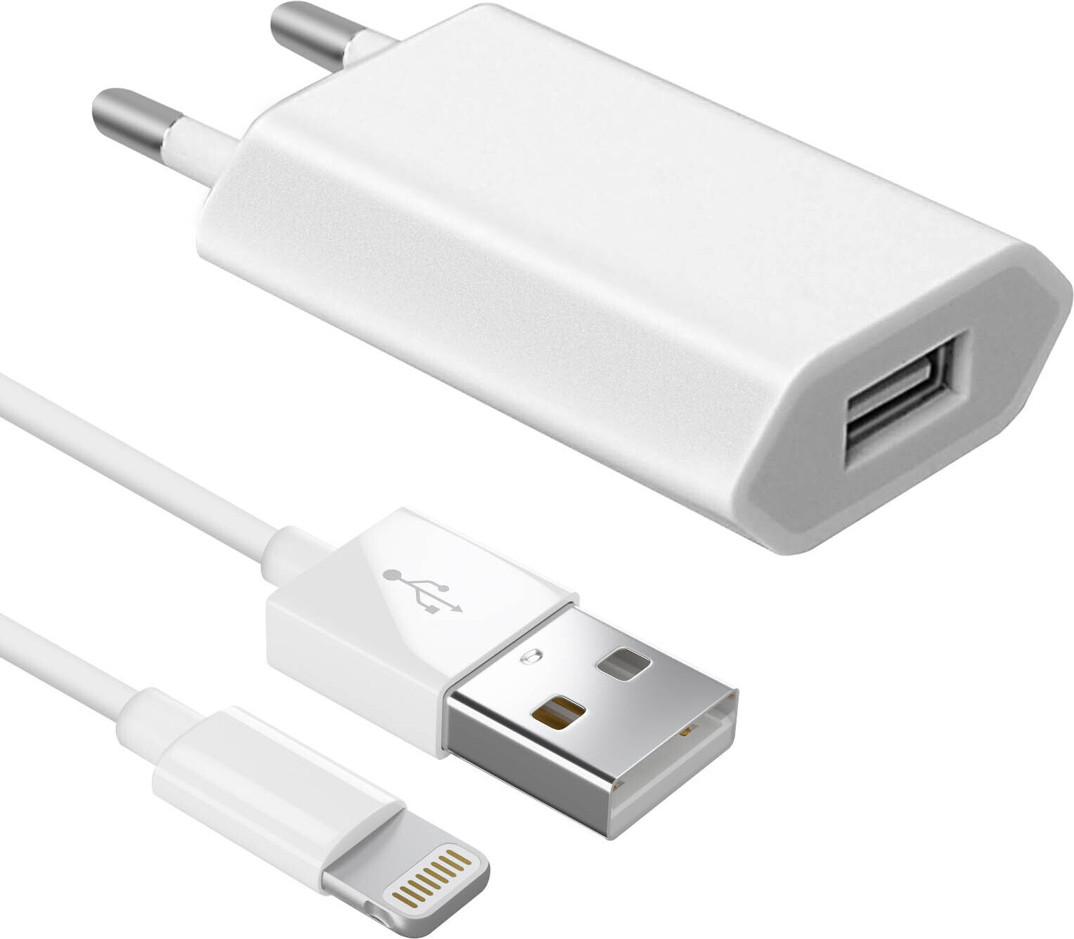 Nabíjací kábel USB pre iPhone/iPad (iPod, iPhone) - biely