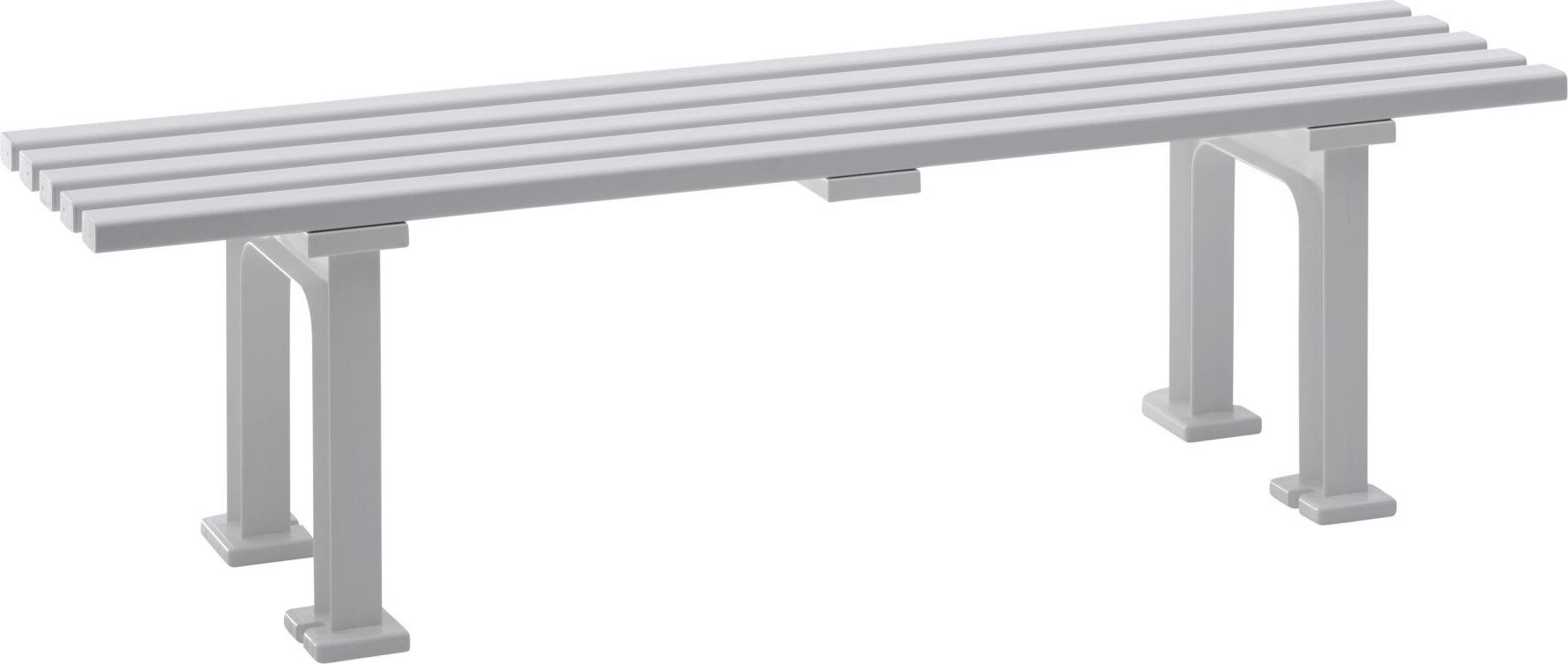 Blome Gartenbank Mono l, 3-Sitzer, Pflegeleichte Kunststoff, mit 5 Mehrkammerprofilen & 2 Standfüßen, Weiß 70551