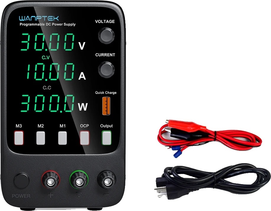 Nastaviteľný zdroj jednosmerného prúdu, výstup 30 V, prúd 10 A, APS3010H