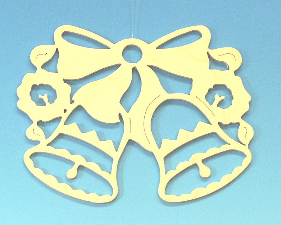 Kunstgewerbe Gerd Hofmann Fensterbild Glocken mit Korb Höhe 17,5cm NEU 199-120-5