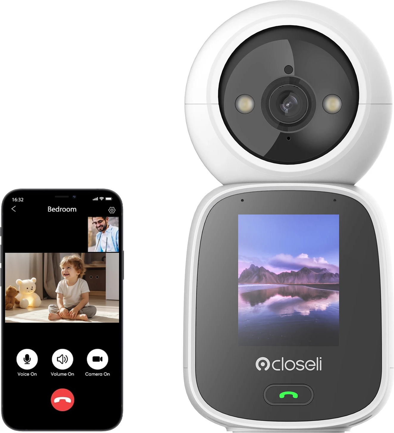 Kamera na videohovory Wi-Fi, rozlíšenie 5 MP HD, farebné nočné videnie, CL200, zástrčka EÚ, 3,6 mm