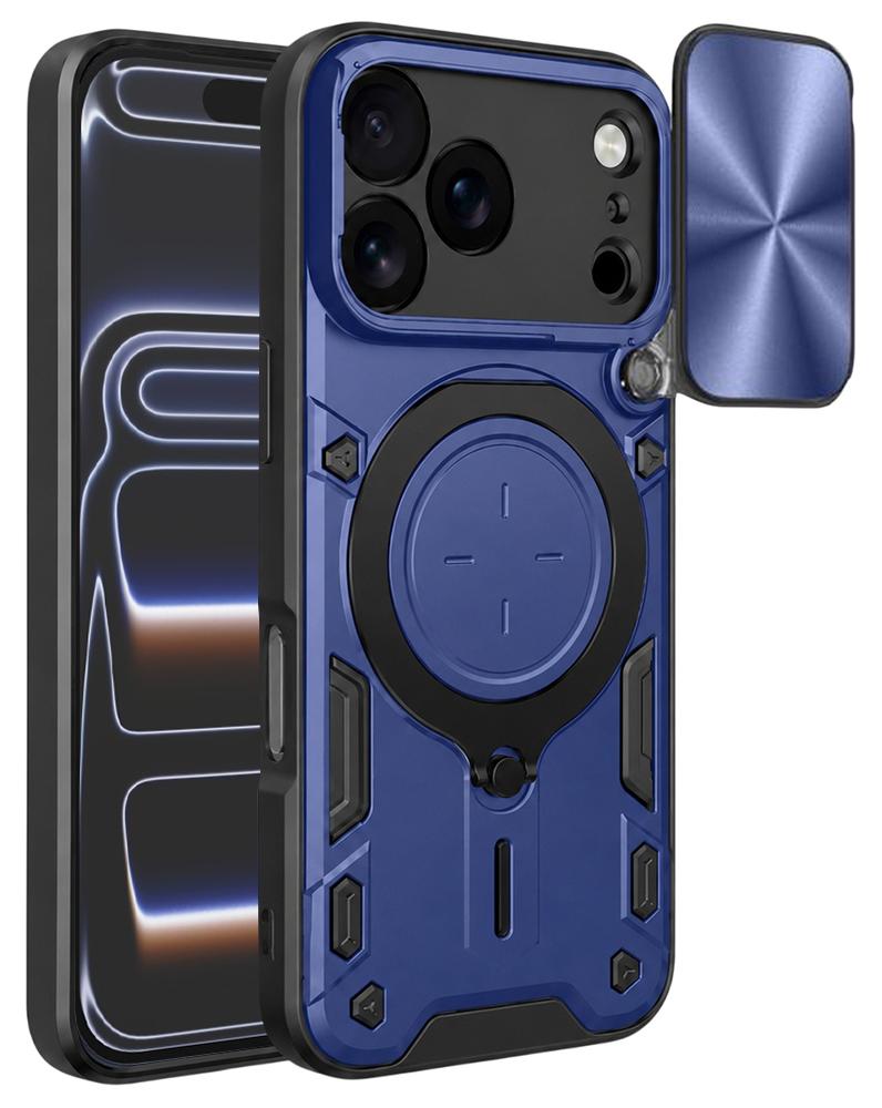Techsuit – CamGuard Pro Hülle für iPhone 17 Pro – blau