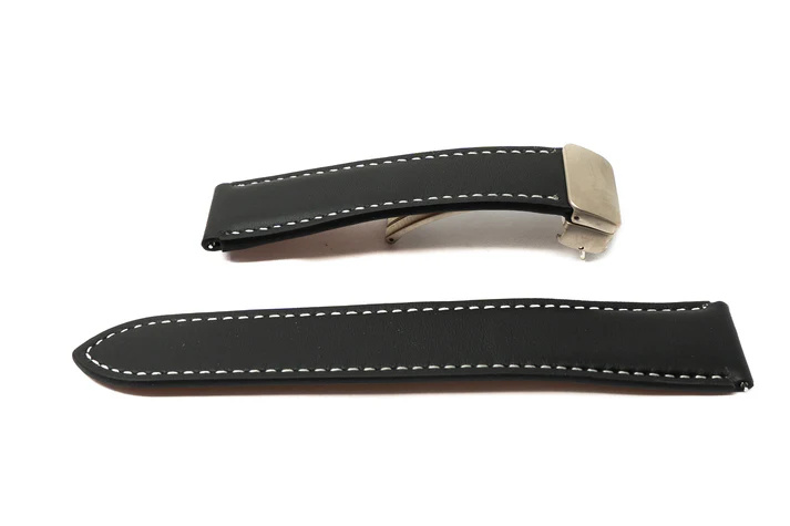 Kožený remienok SYSTEM-S 20 mm pre inteligentné hodinky Samsung Galaxy Watch 5 4 v čiernej farbe