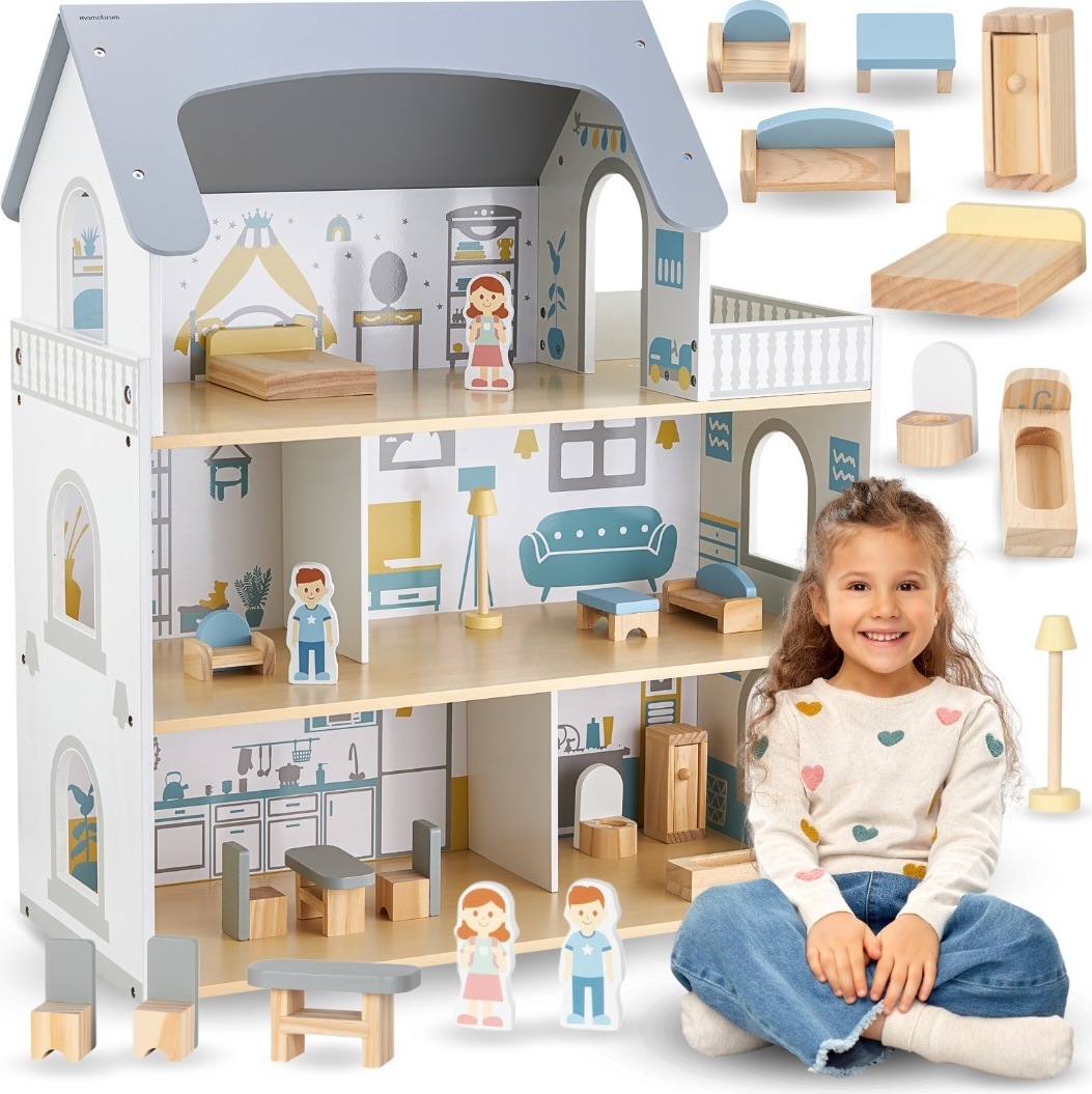 Mamabrum Holz Tee Set 18-teilig - Mit Tablett & Verschiedenen Teesorten Für Kinder Ab 3 Jahren