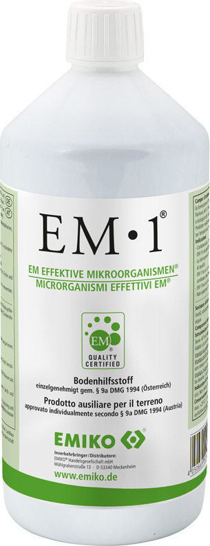 EMIKO EM1 1 Liter Original mit EM Effektive Mikroorganismen Bodenhilfsstoff 1001.050