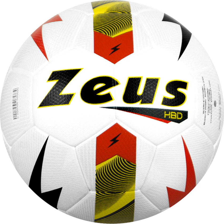 5 Pallone Hybrid weiß rot neongelb|Zeus Pallone Hybrid Fußball weiß/rot