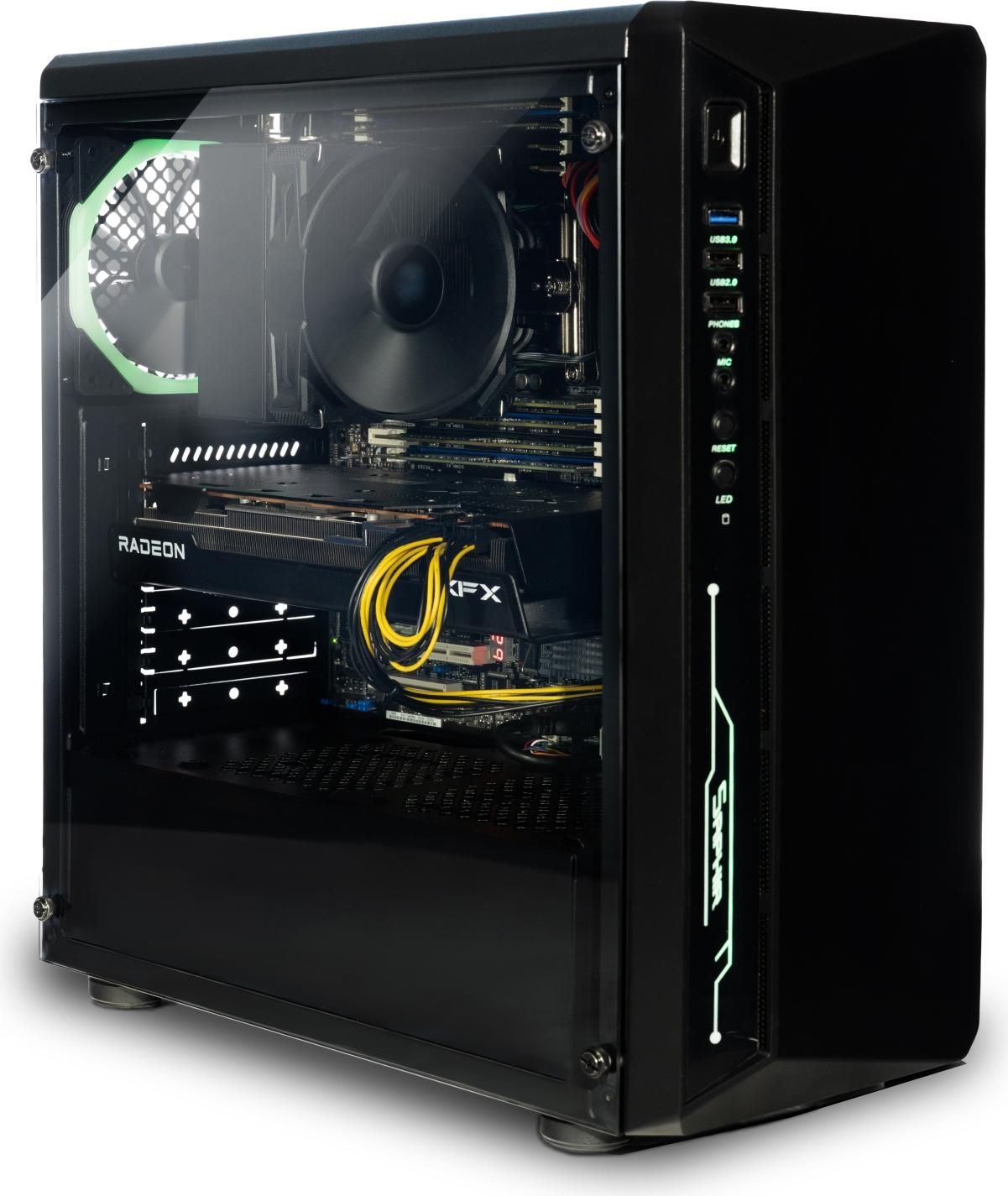 Gaming PC High End Workstation mit Intel Xeon 12-Kerne CPU | Nvidia GeForce RTX 3050 6 GB | 16 GB RAM | 512 GB NVMe M.2 SSD | Windows 11 Pro