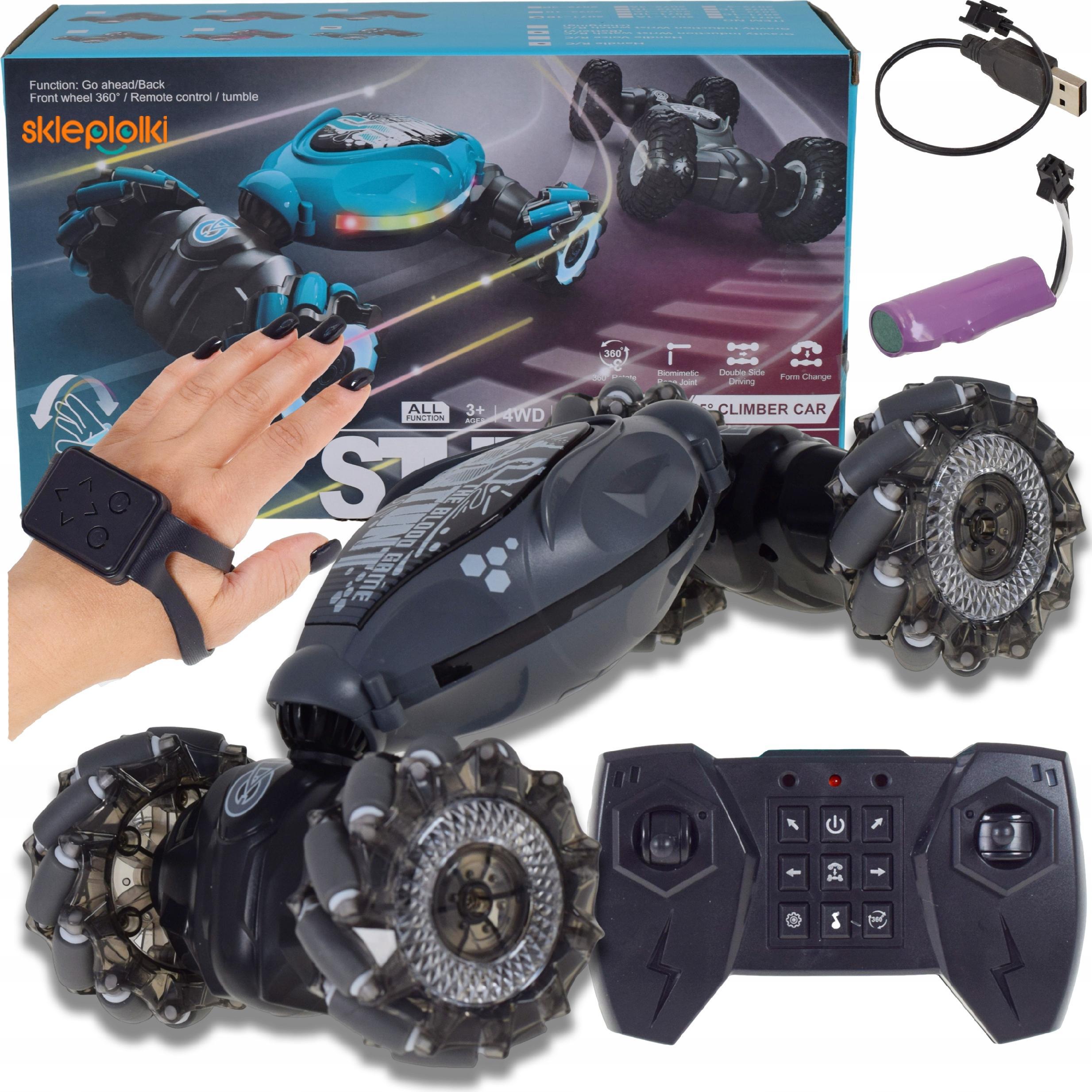 SklepLolki Lolex | RC Auto Stuntfahrzeug - Gestensteuerung - Licht und Sound - 360° Drift