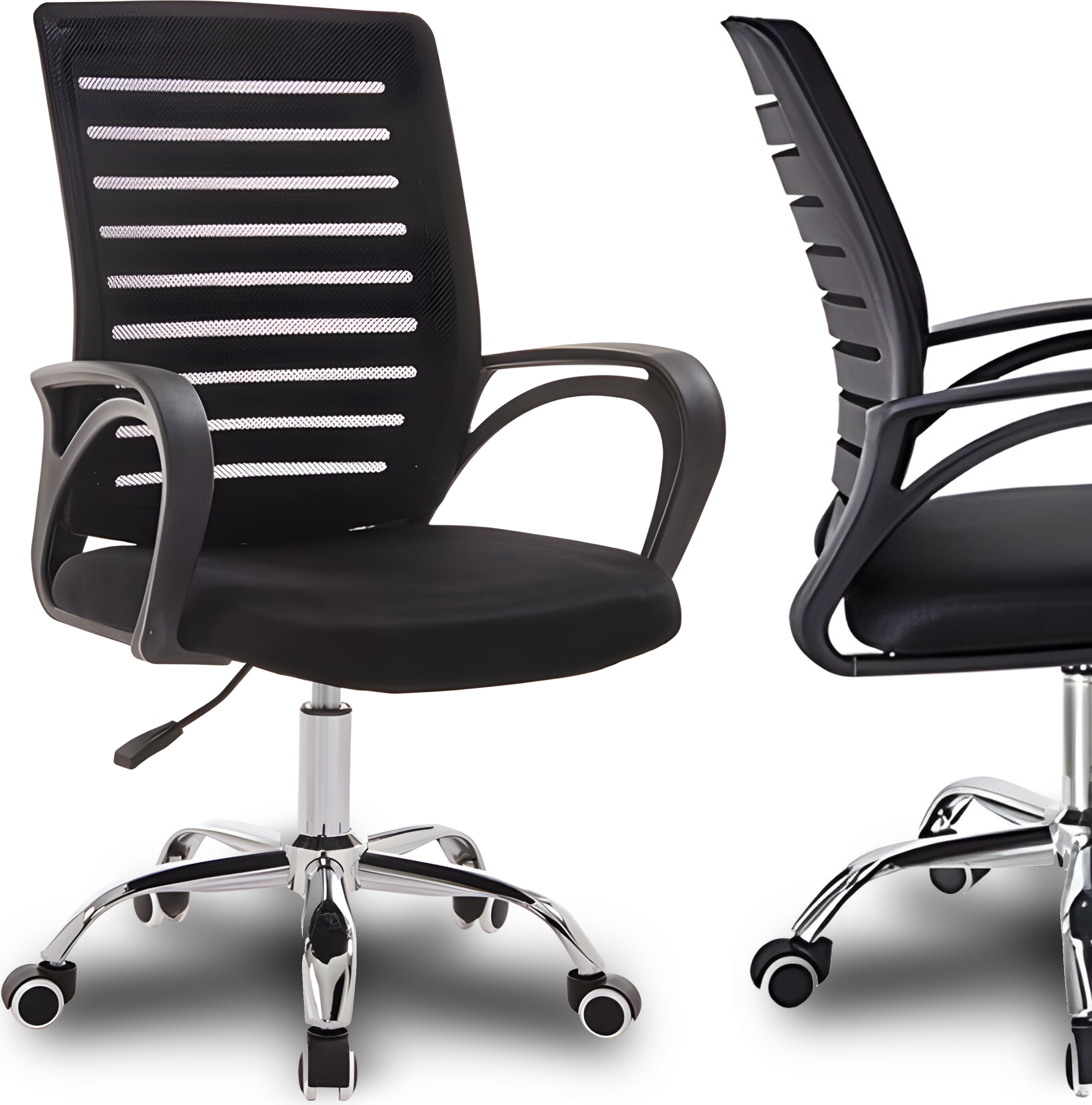 Kancelárska stolička Kancelárska stolička Ergonomická hojdacia otočná stolička Výkonná stolička so sieťovinou Mesh Gaming Bederná opierka Sedadlo stoličky čierna Retoo