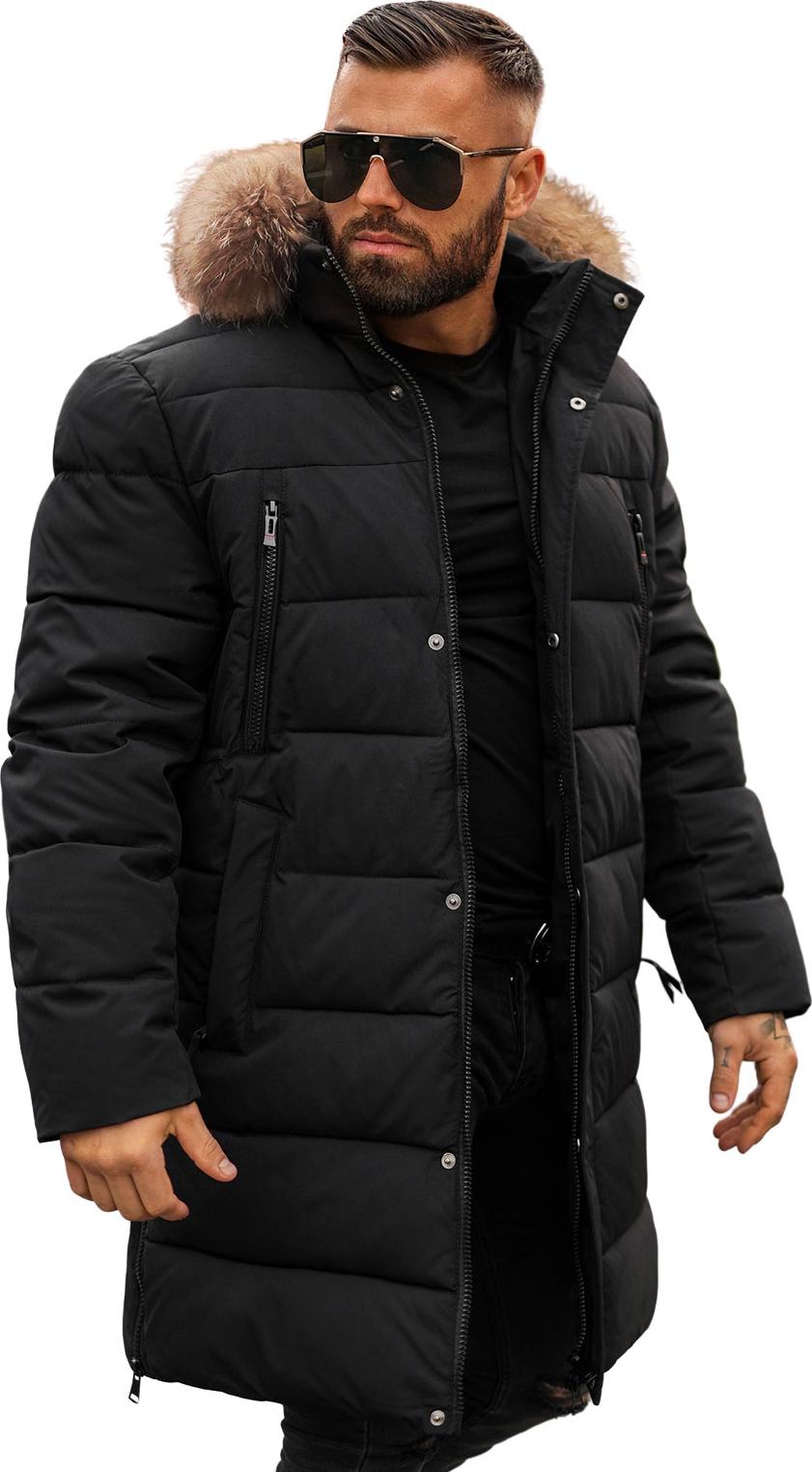 Herren Winterjacke Schwarz OZONEE JS/25M9803/392 M/48