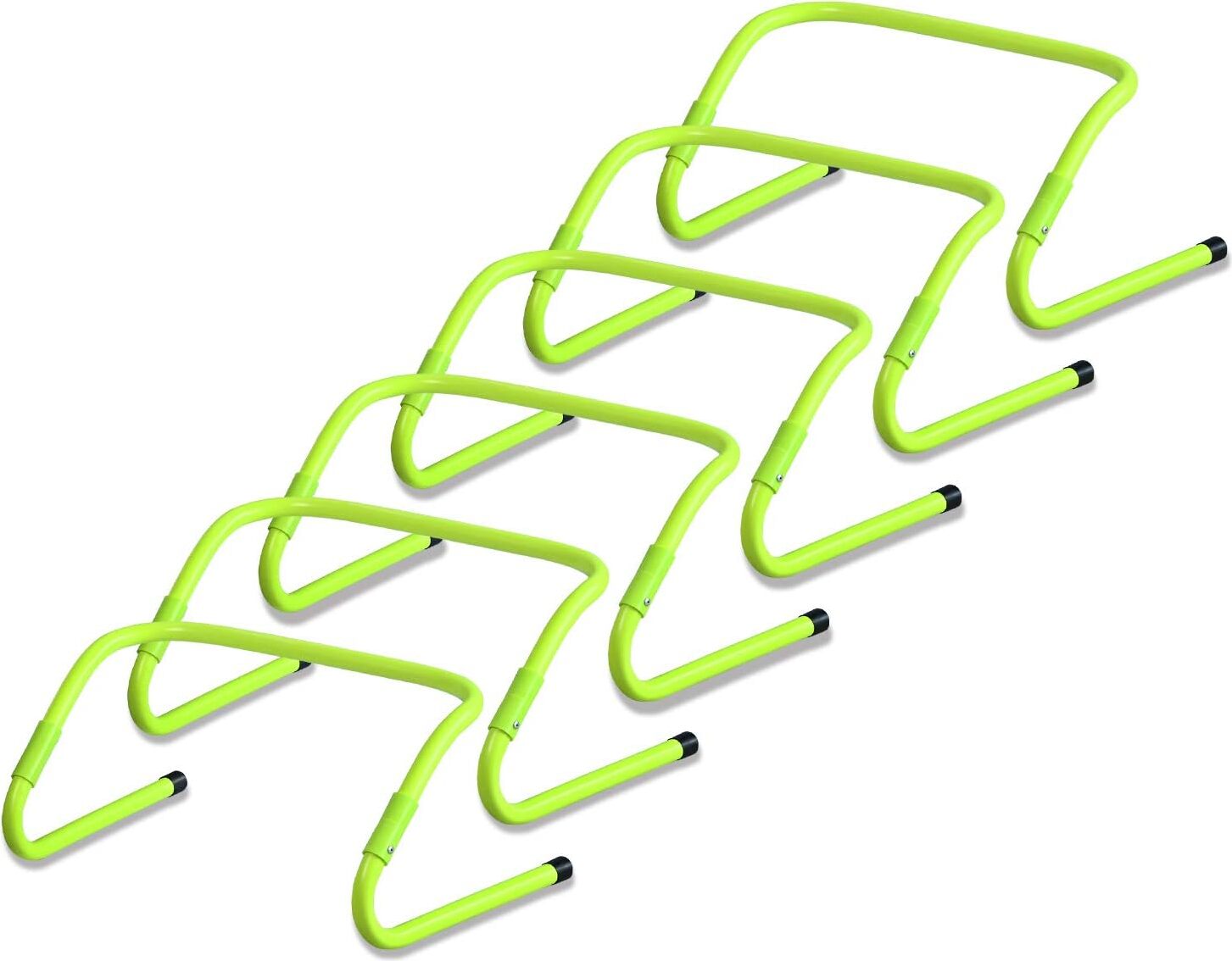 Training Hürden Speed/Agility Fußball Hürden Höhenverstellbar Fussball Trainingszubehör - Multi-Sport Trainingshilfe Beweglichkeits Grün (6er Set) CEEDIR