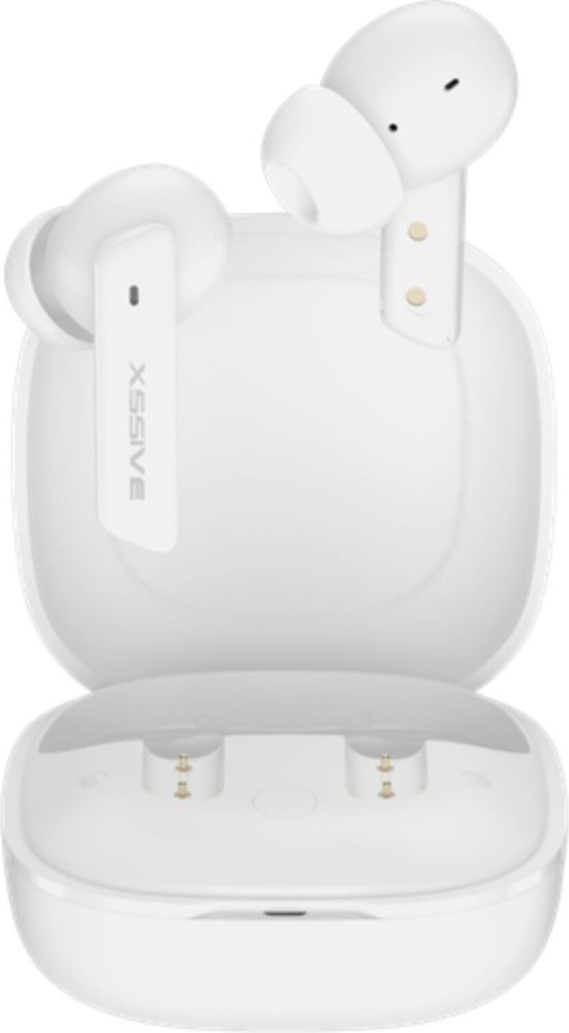 BT 5.1 bezdrôtové slúchadlá do uší s USB-C vstupom Pure Bass White
