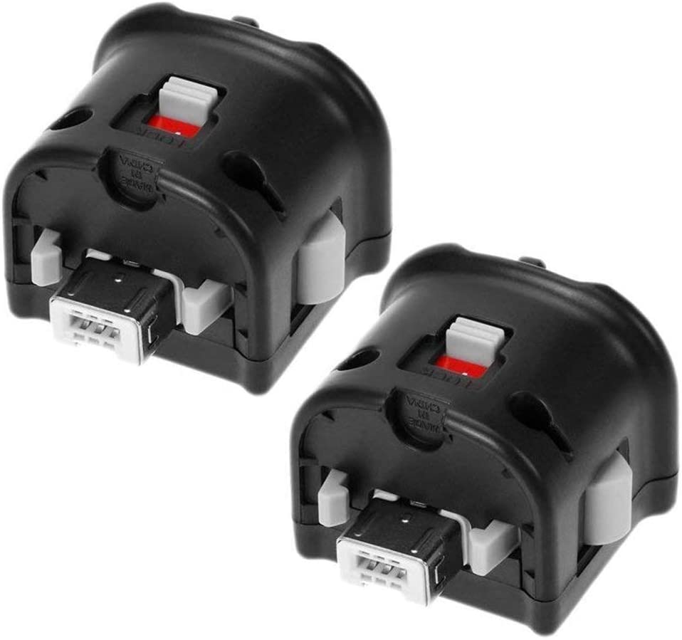ANTCOOL 2 Stück Wii Beschleuniger Wii Griffverstärker Wii MotionPlus Bewegungsverstärker Griffbeschleuniger (schwarz)