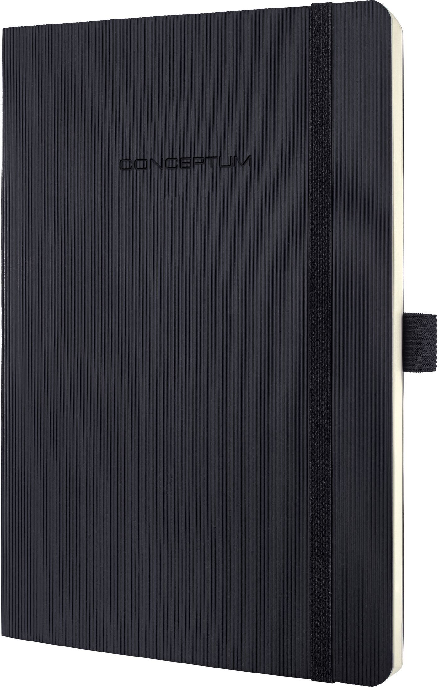 Sigel Journal CONCEPTUM A5, Stapled, Softcover, Lined, Black