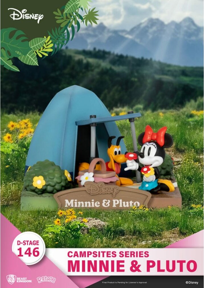 Beast Kingdom Toys Disney D-Stage Campsite Series PVC Diorama Mini & Pluto 10 cm 646