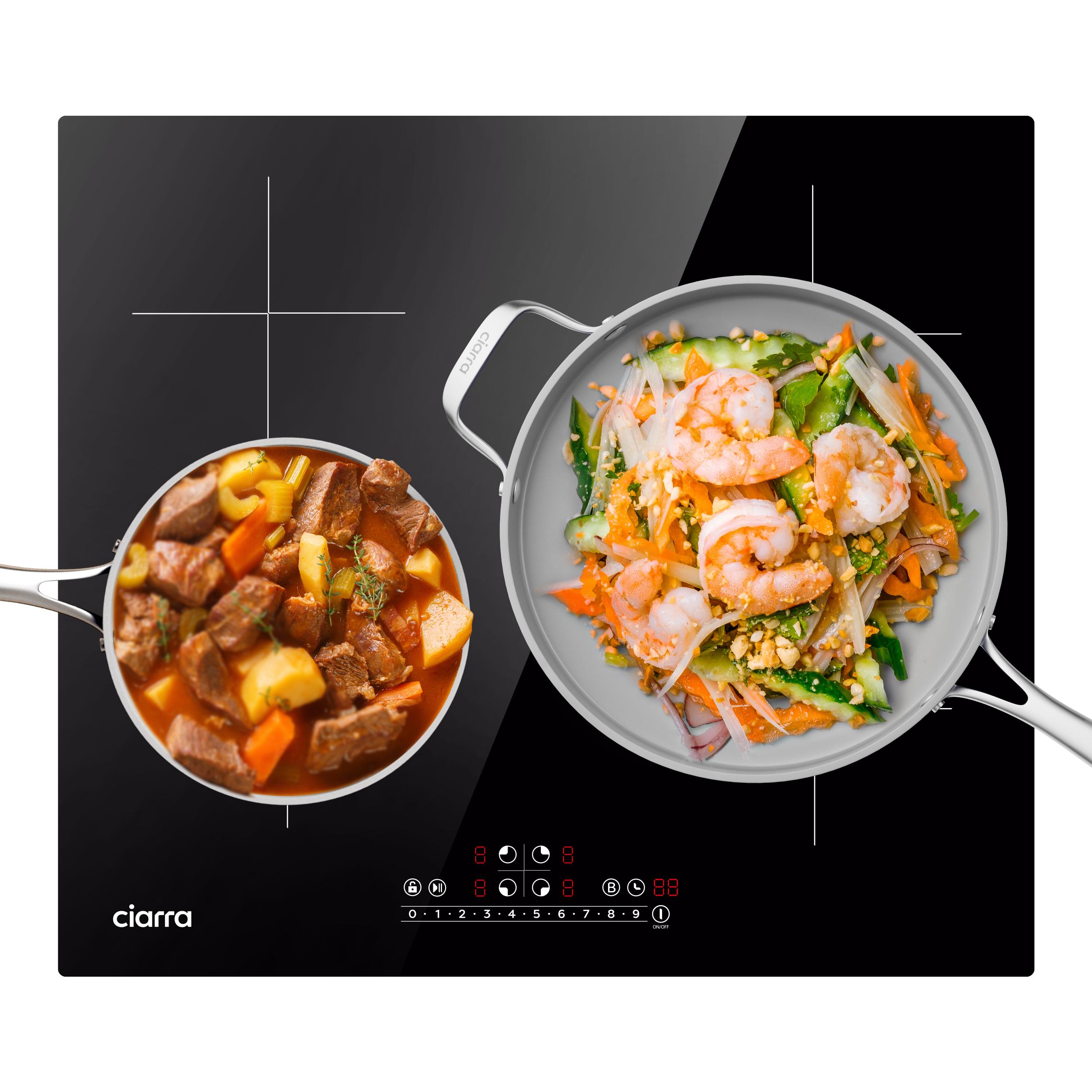 Indukčná varná doska CIARRA 60 cm varná doska 4-zónová vstavaná indukčná varná doska VM4BBIH