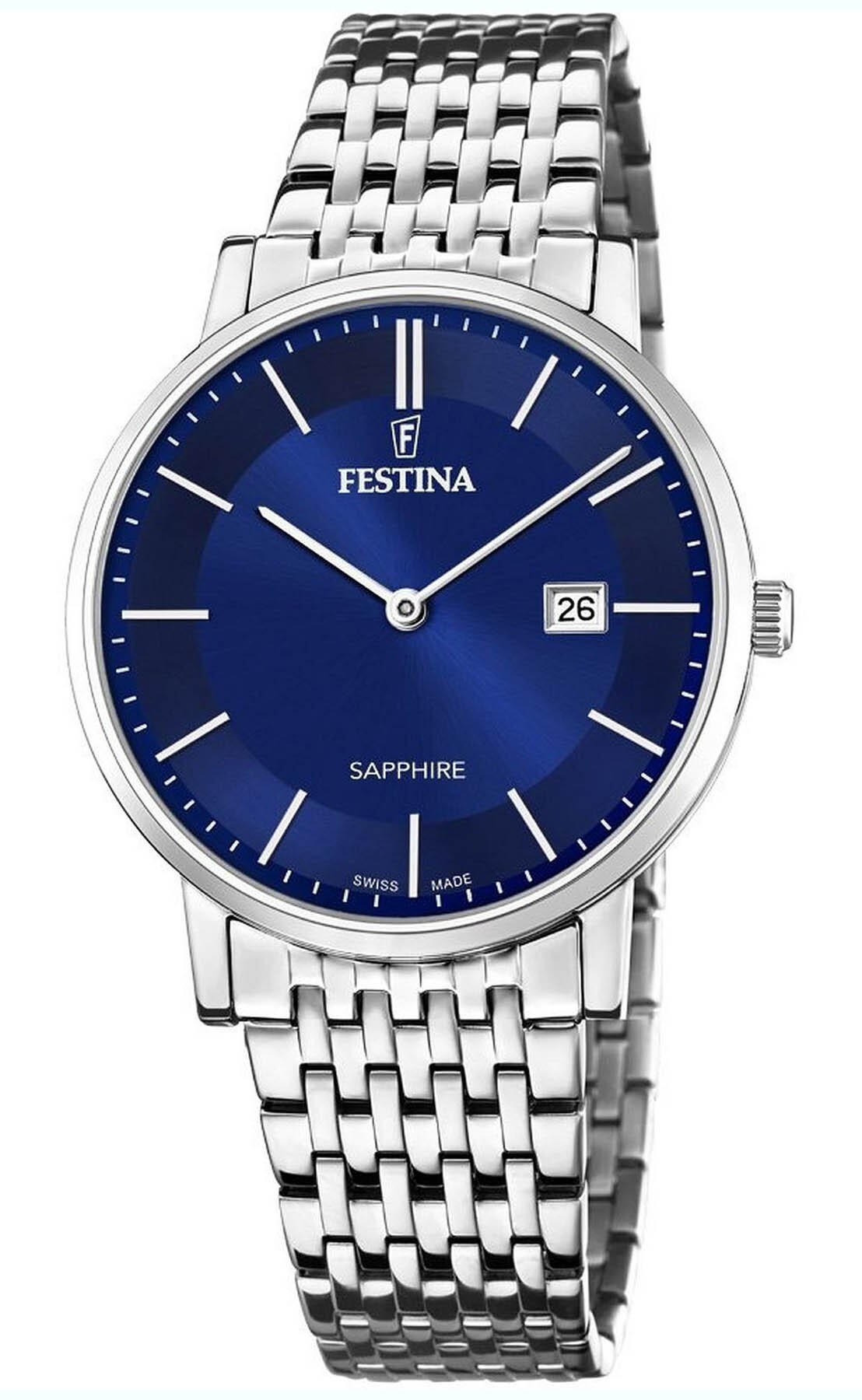 Festina F20018/2 Pánske švajčiarske analógové Quartz hodinky s náramkom z nehrdzavejúcej ocele
