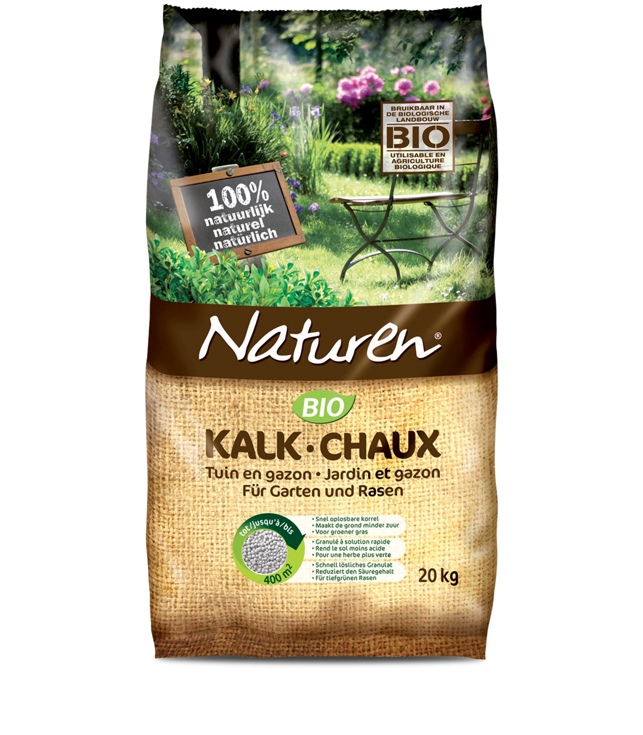 CELAFLOR Naturen 8314, Mineraldünger, Zytoplasmatische Granula, 400 m², 20 kg, 1 Stück(e), Tasche