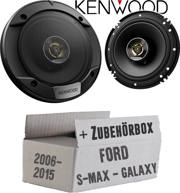 Lautsprecher Boxen Kenwood KFC-S1676EX - 16,5cm 2-Wege Koax Auto Einbauzubehör - Einbauset passend für Ford S- JUST SOUND best choice for caraudio FoSmGaKx_KFC-S1676EX