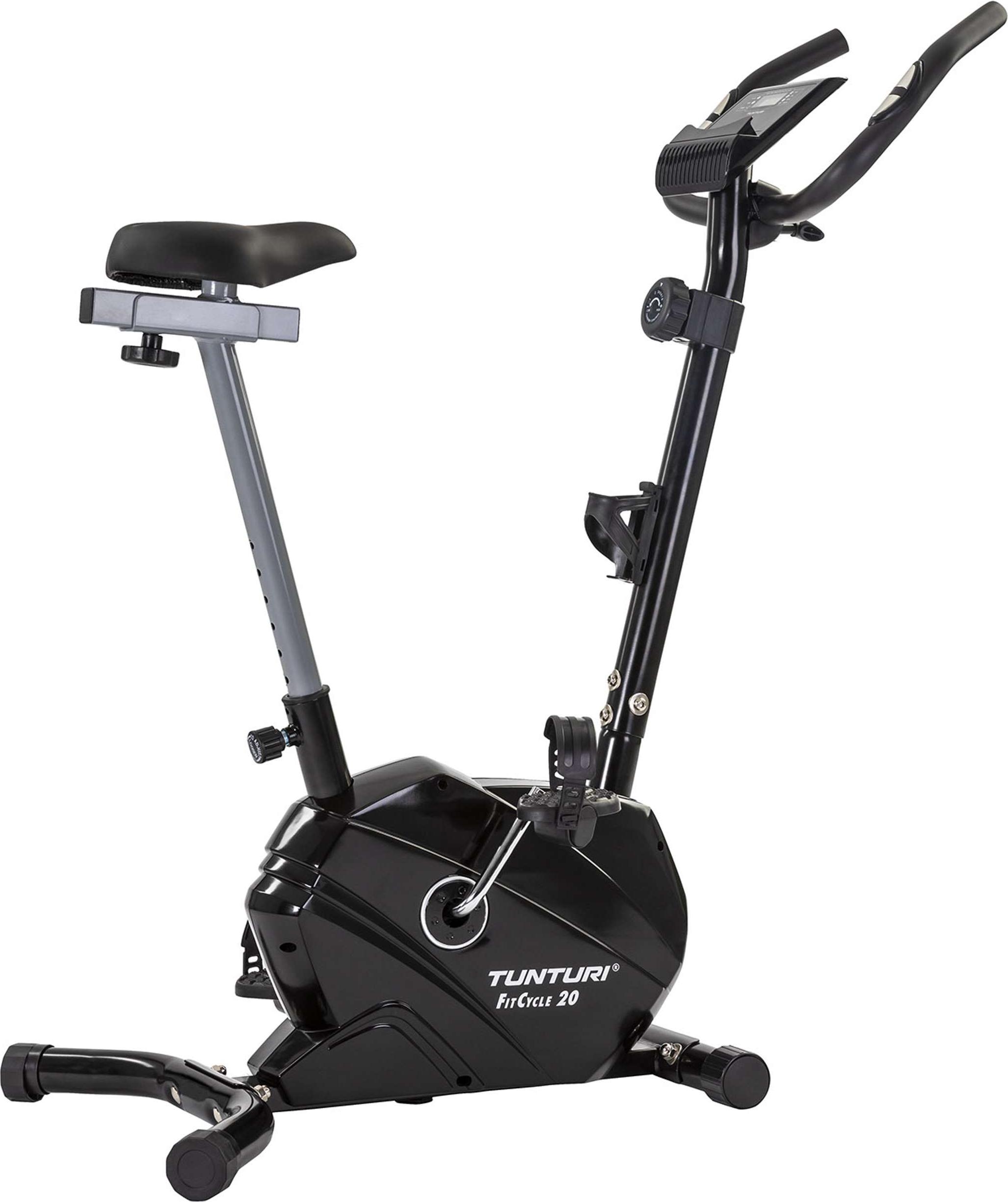 Tunturi FitCycle 20 - Fitness bicykel - Fitness bicykel s 8 úrovňami odporu - S držiakom na tablet a prepravnými kolieskami