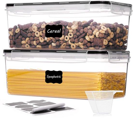 OEM 2er Set BPA-vrije, luchtdichte, 3,2L Opbergdozen mit Deckel für Spaghetti, Pasta, Nudeln, Haferflocken, Cornflakes 2026