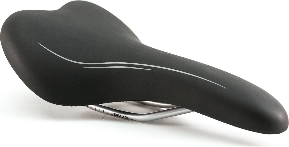 SELLE ROYAL MTB Herren Sattel Schwarz mit Silbernen Streifen rutschfest bike saddle