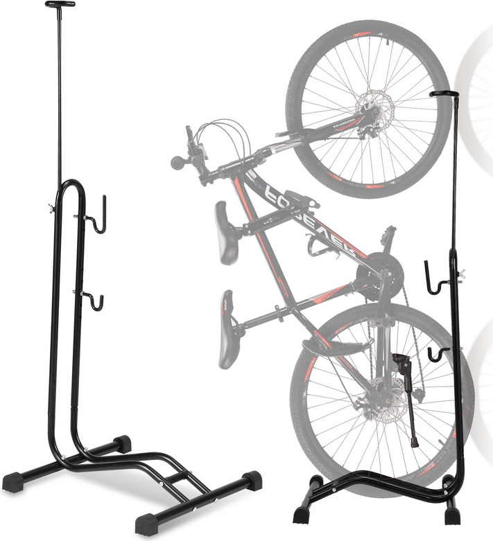 Cavalletto BMX Monopiede In Acciaio, Montato Su Asse, Per Ruota Posteriore 20", Nero
