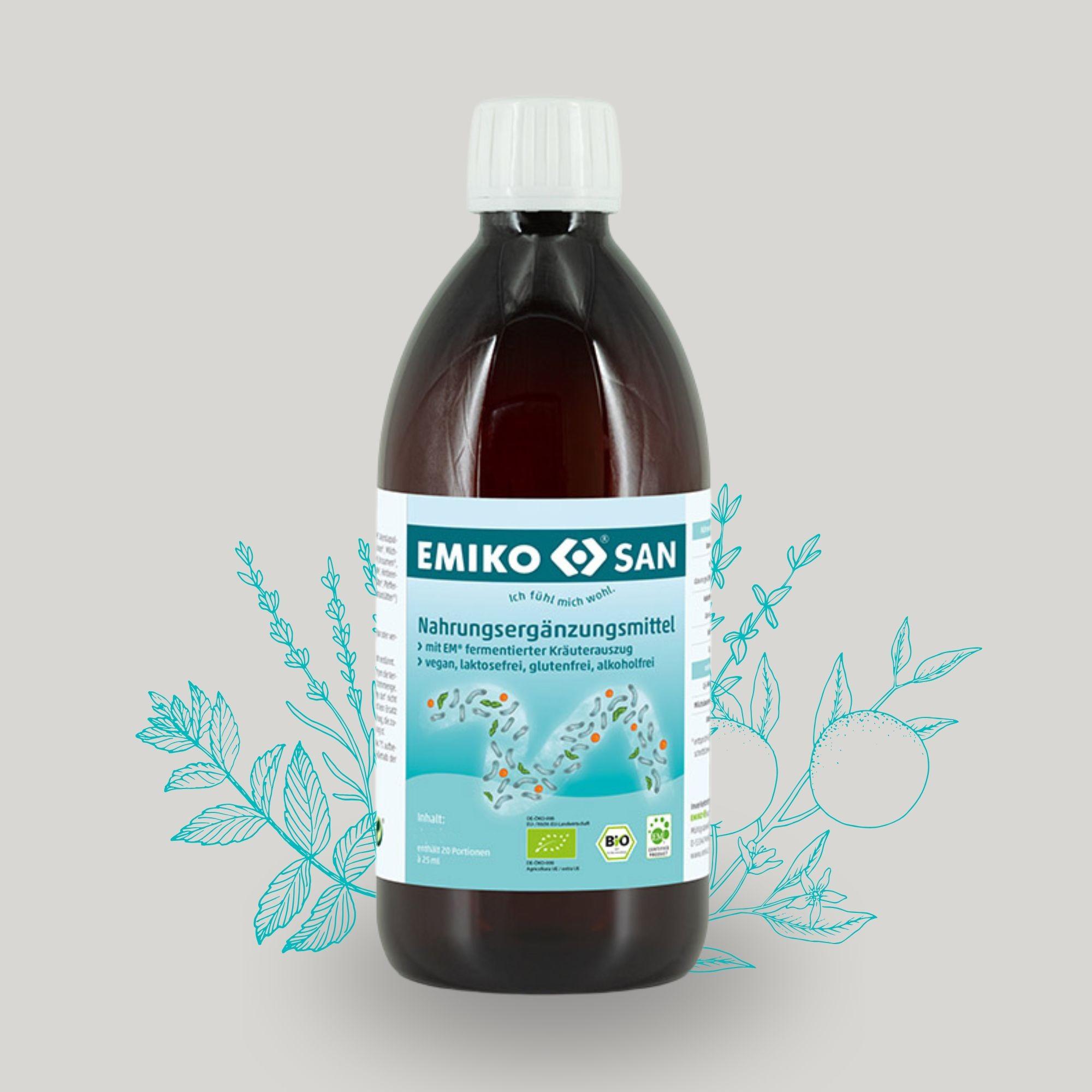 EMIKOSAN 500ml Eff. Mikroorganismen Bio Kräuterferment Nahrungsergänzung Emiko