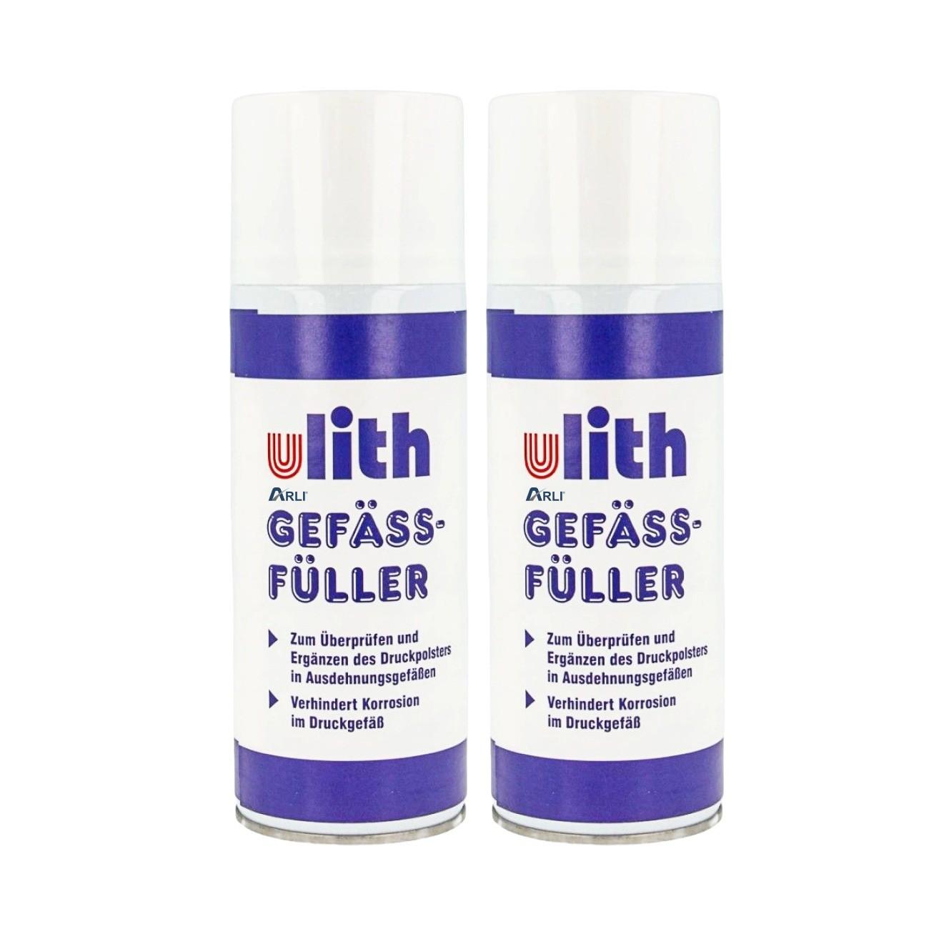 ulith 2x ARLI Gefäßfüller 400 ml brennbar FCKW frei für Membran Ausdehnungsgefäße