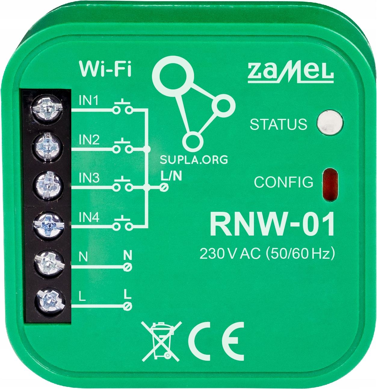 SCHNITTSTELLE VON 4-EINGANG WI-FI Supla Dosen Schnittstelle Zamel RNW-01