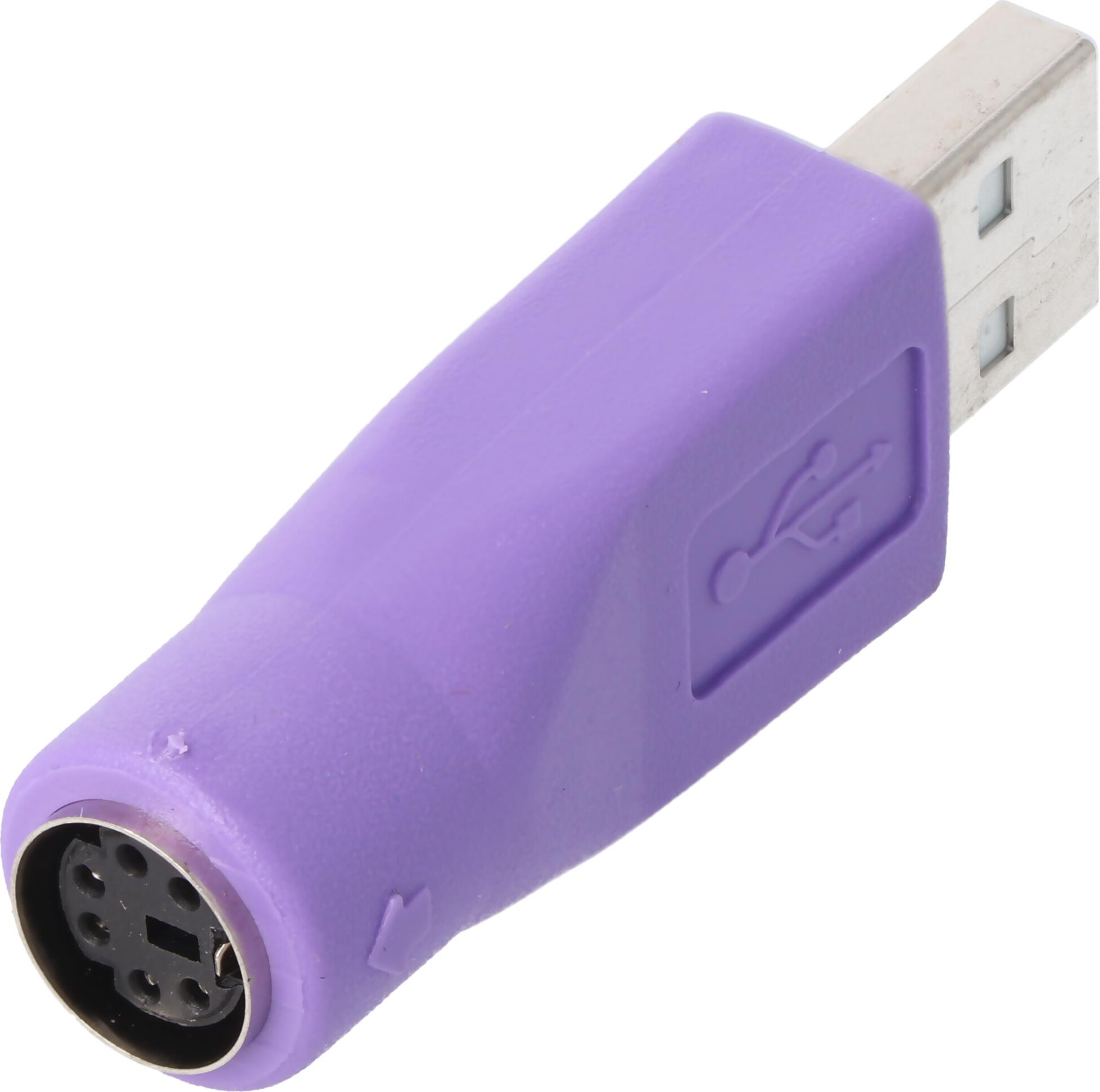 AccuCell USB-Adapter vom A-Stecker zur PS/2-Buchse, für die Benutzung mit Kombo Tastatur 68918
