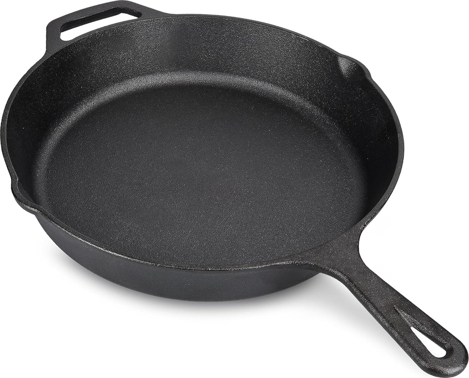 Famanu Gusseisen Bratpfanne - Runder Pfanne - Ø 25 cm, Ofenfest bis 260 Grad SHSHOP
