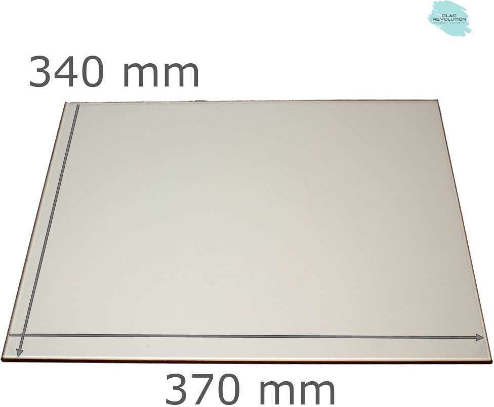 Glas Revolution Feuerfestes Kaminglas nach Maß | Ofenglas für alle Größen - (680,00 EUR / qm) - 370 mm x 340 mm kaminglas370340