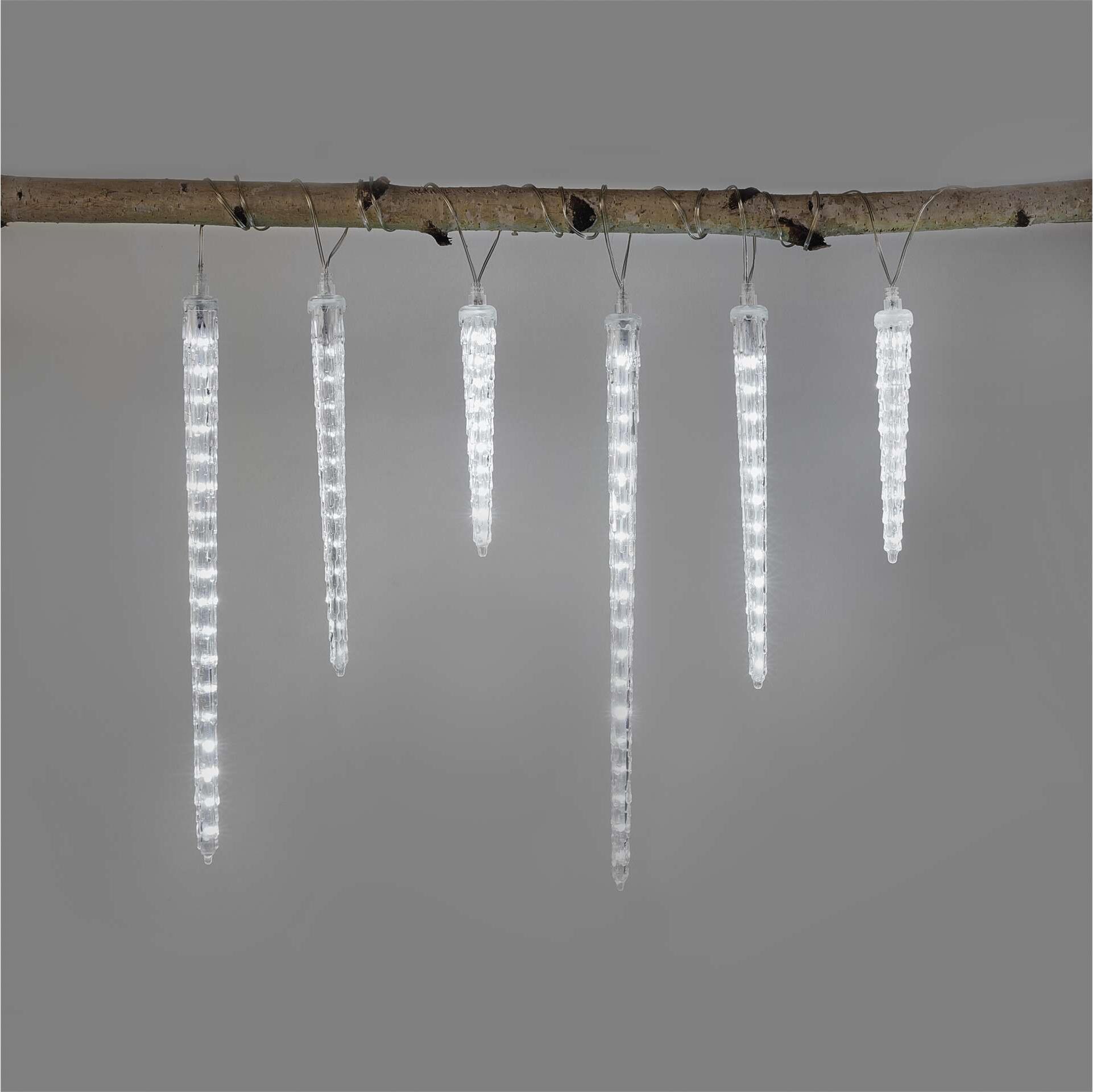Spannende Eiszapfen Lichterkette Mit Wasserfalleffekt Bild