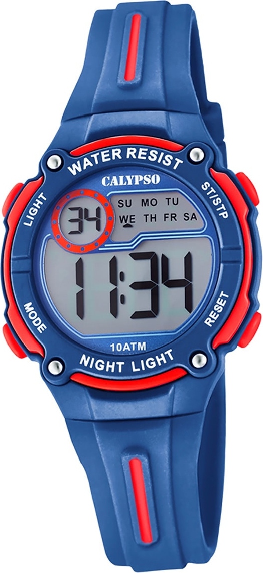 Calypso Plastic PUR Detské hodinky K6068/4 Náramkové hodinky Dark Blue Digital D2UK6068/4