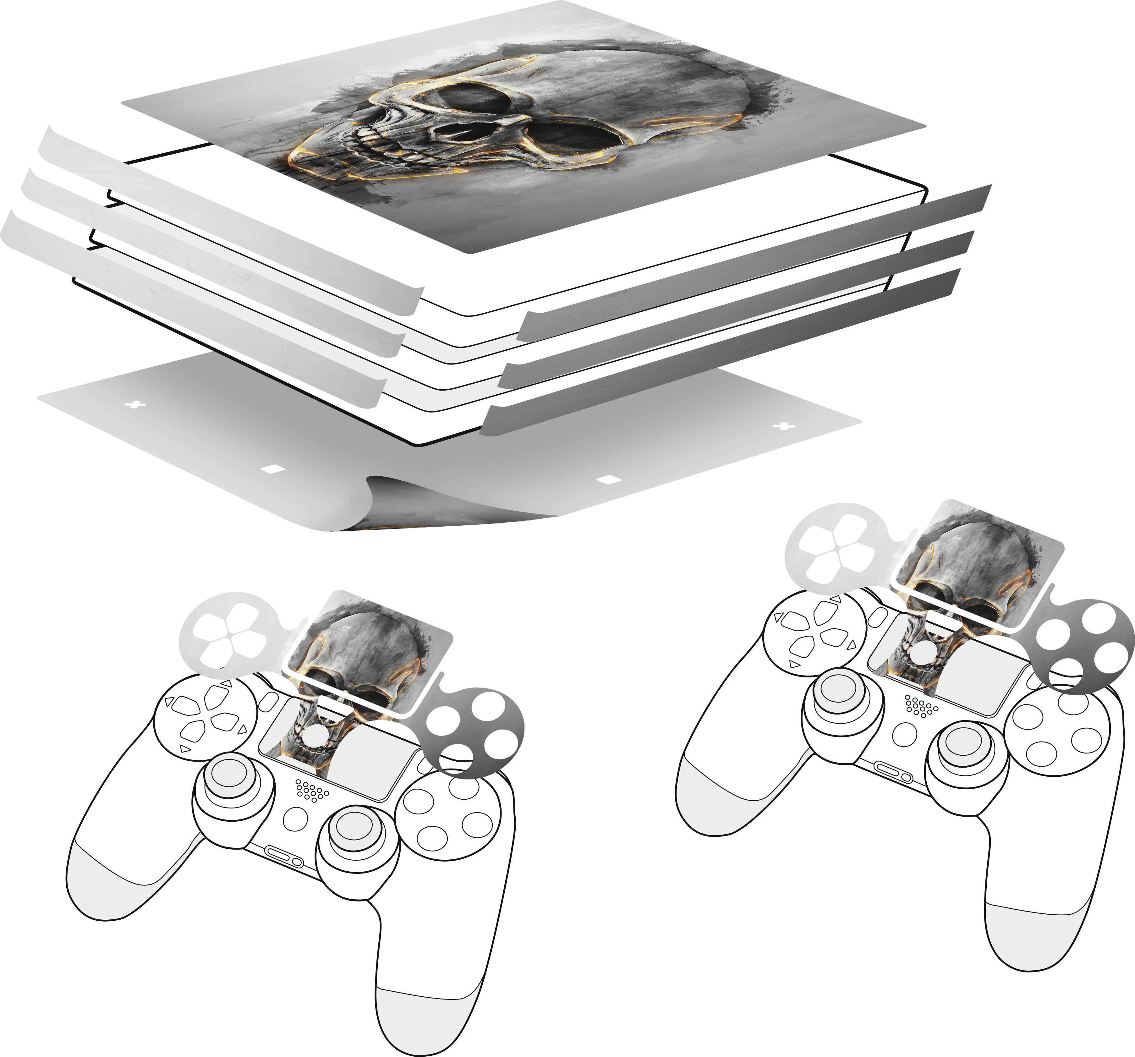 SPEEDLINK Nálepka pre PS4 PRO a ovládač, lebka