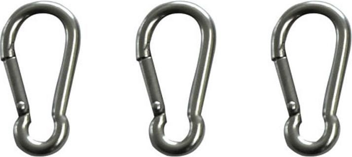 Motorgeräte Fischer GmbH Edelstahl V4A Schäkel, Spannschrauben, Karabinerhaken/ Karabinerhaken 4x40mm 3 Stück